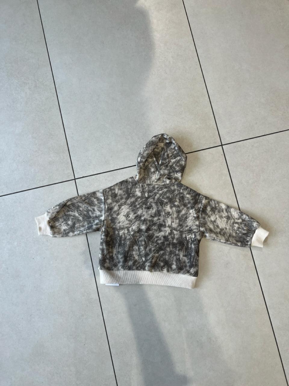 Grey Tie-Dye San Francisco Mission Hoodie with Butterfly Print