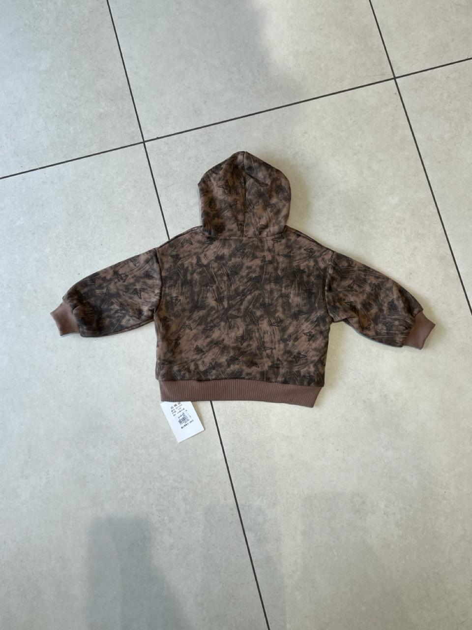 Brown  Hoodie Tie-Dye San Francisco Mission Hoodie with Butterfly Print