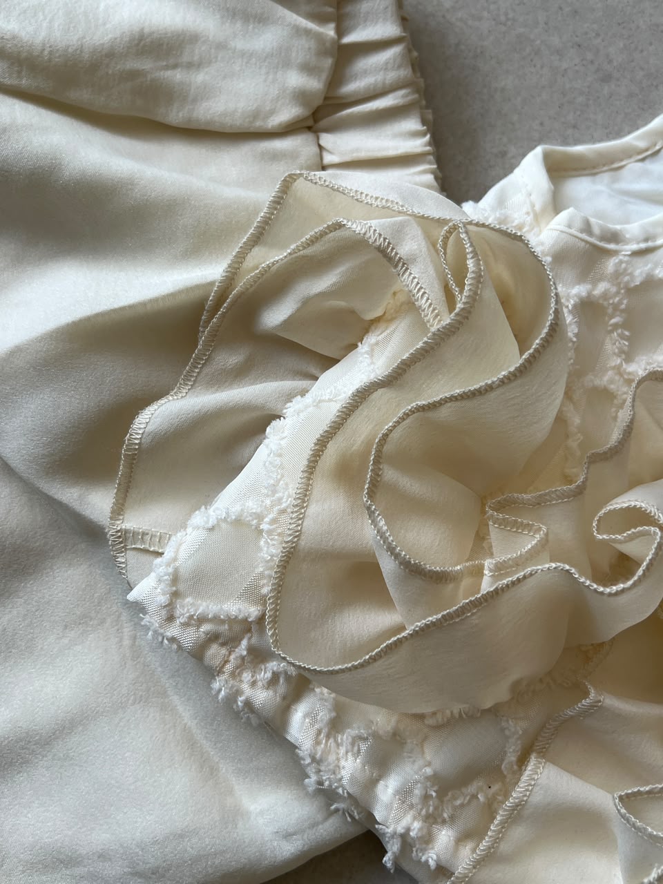 Ivory Quilted Ruffle Top and Sequin Floral Shorts Set for Girls, Ages 3-8, lifestyle view, aataa kidd