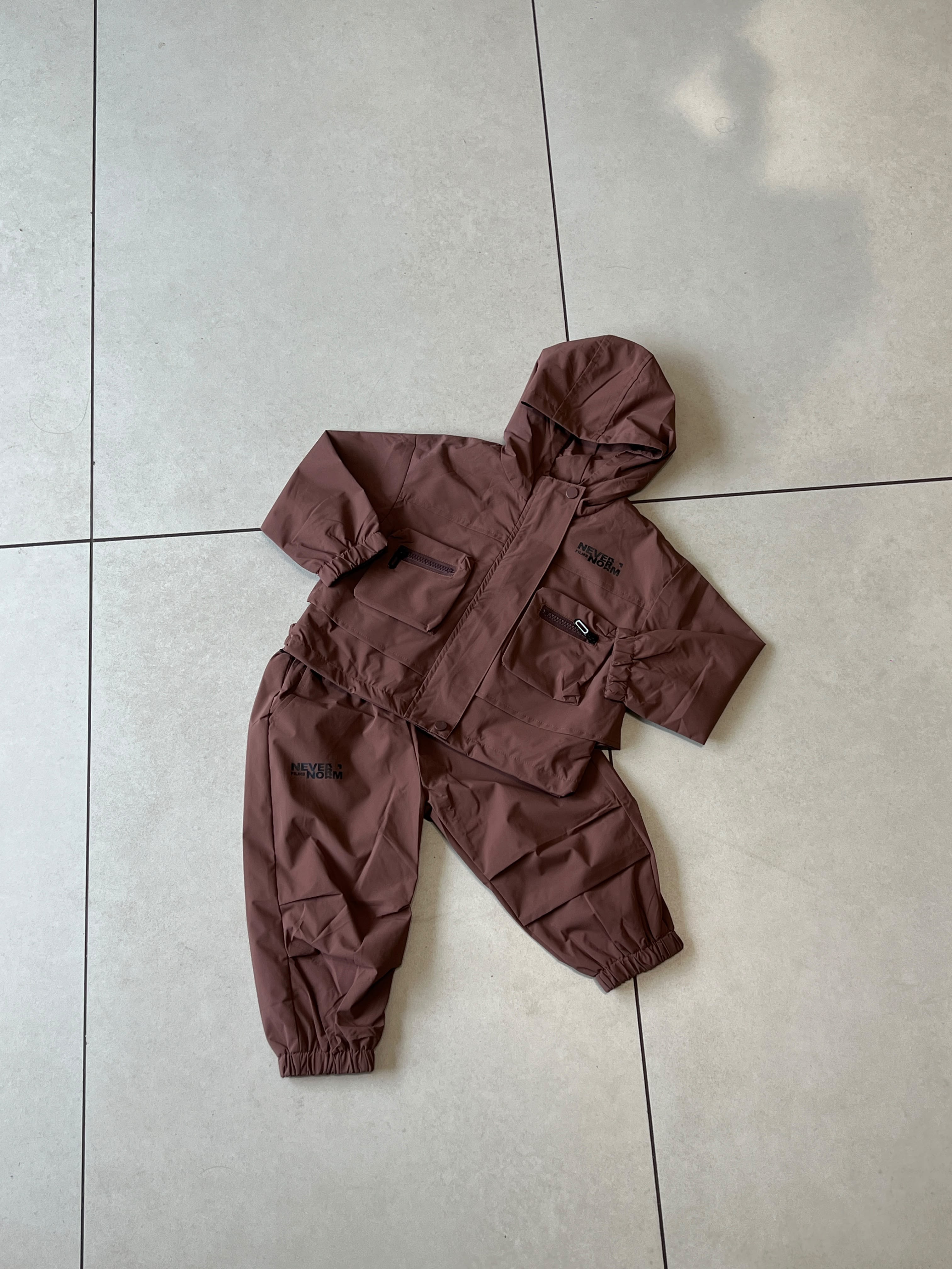 Dusty Rose Hooded Windbreaker and Pants Set  | Ages 2-6