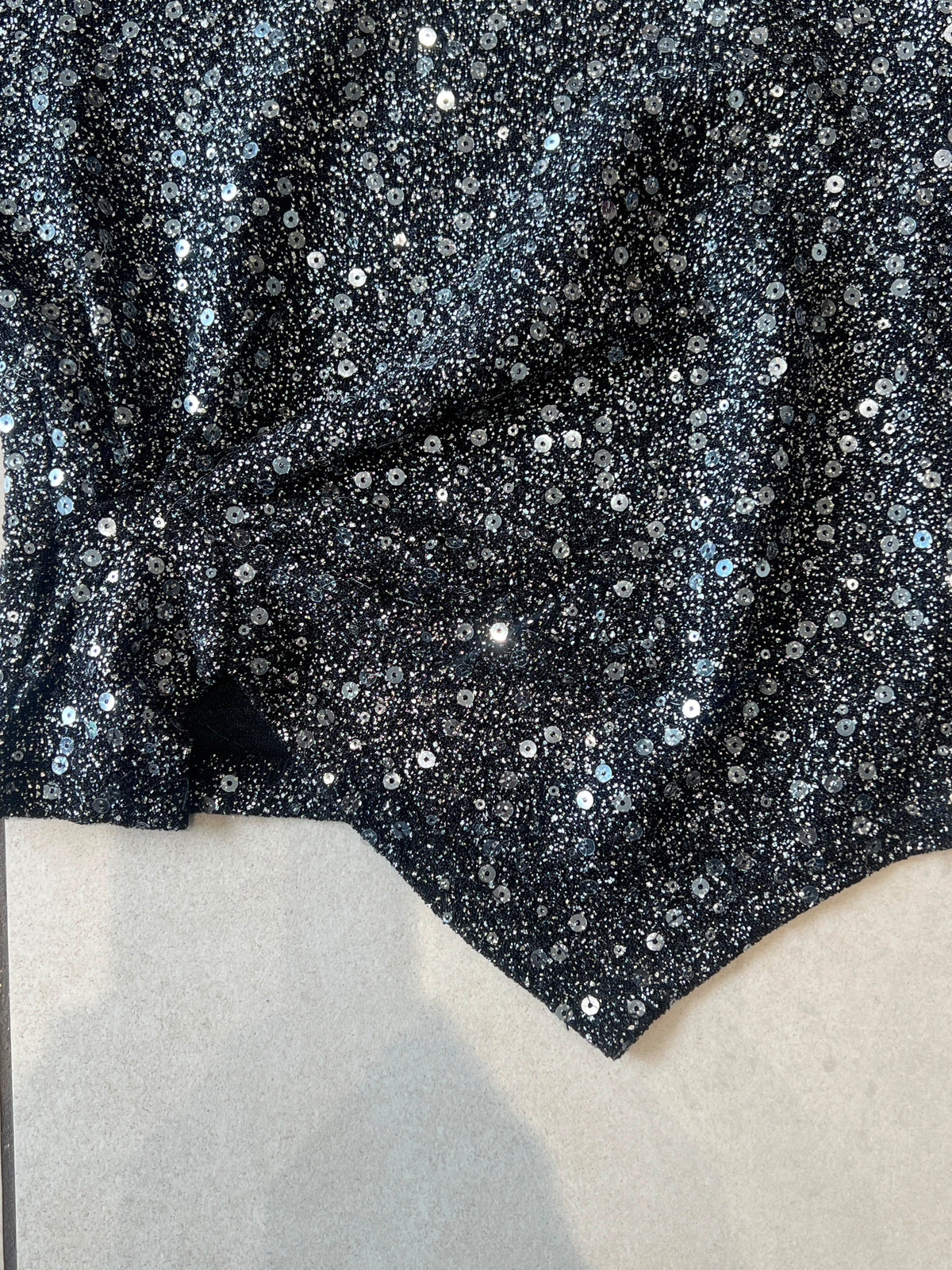 Black Galaxy Sequin Long Sleeve Top for Girls, Party Top, Ages 1-5, close-up, aataa kidd