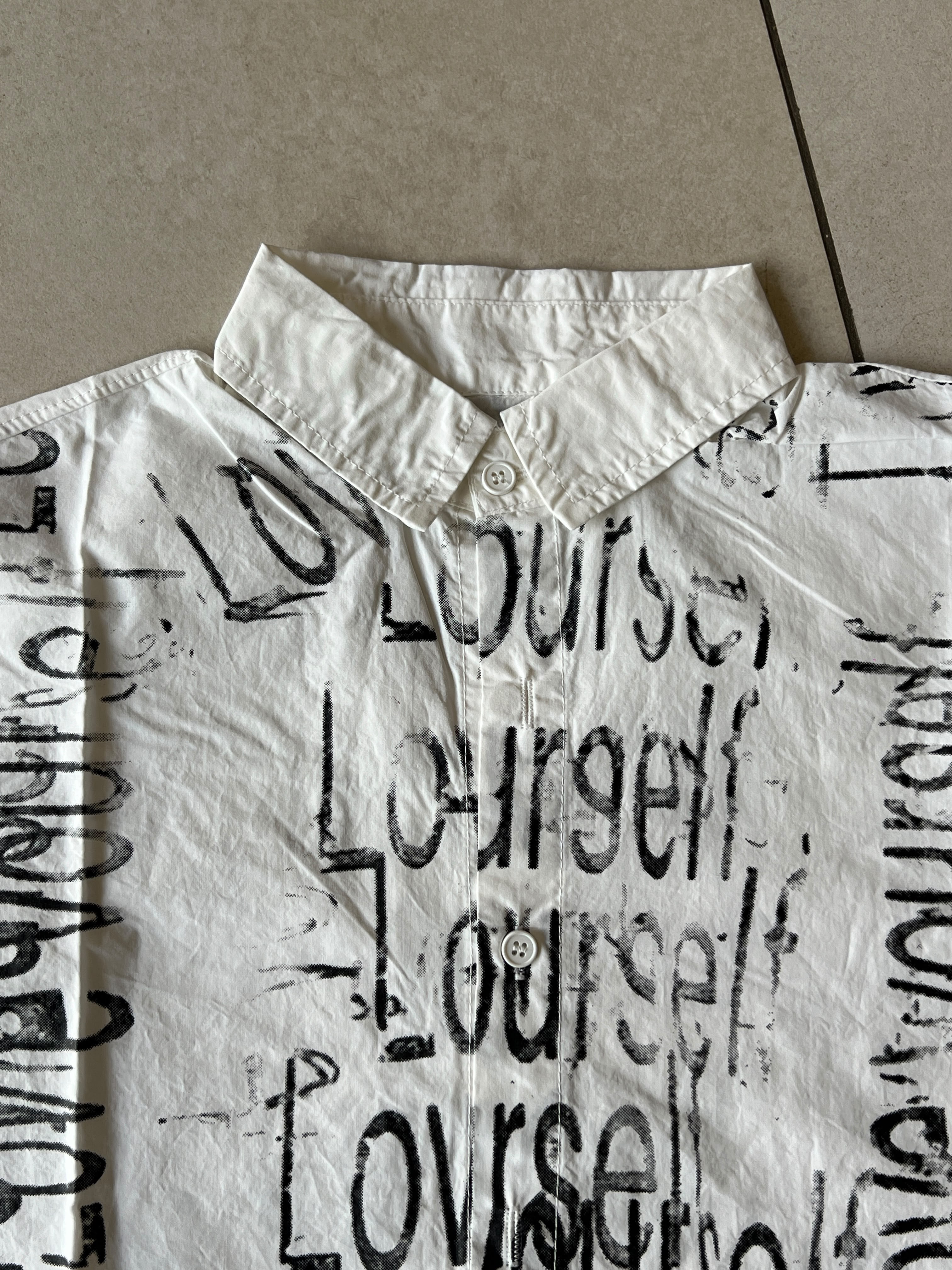 Love Yourself Printed Shirt for Boys | All-Over Script | Ages 3-8