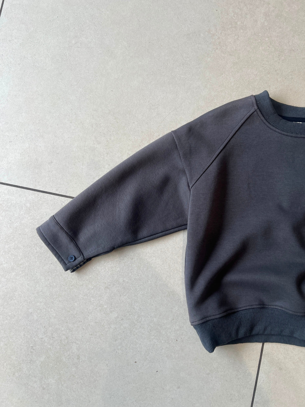 Everyday Crewneck Graphic Cotton T-Shirt for Kids | Ages 3–7, collar detail, aataa kidd