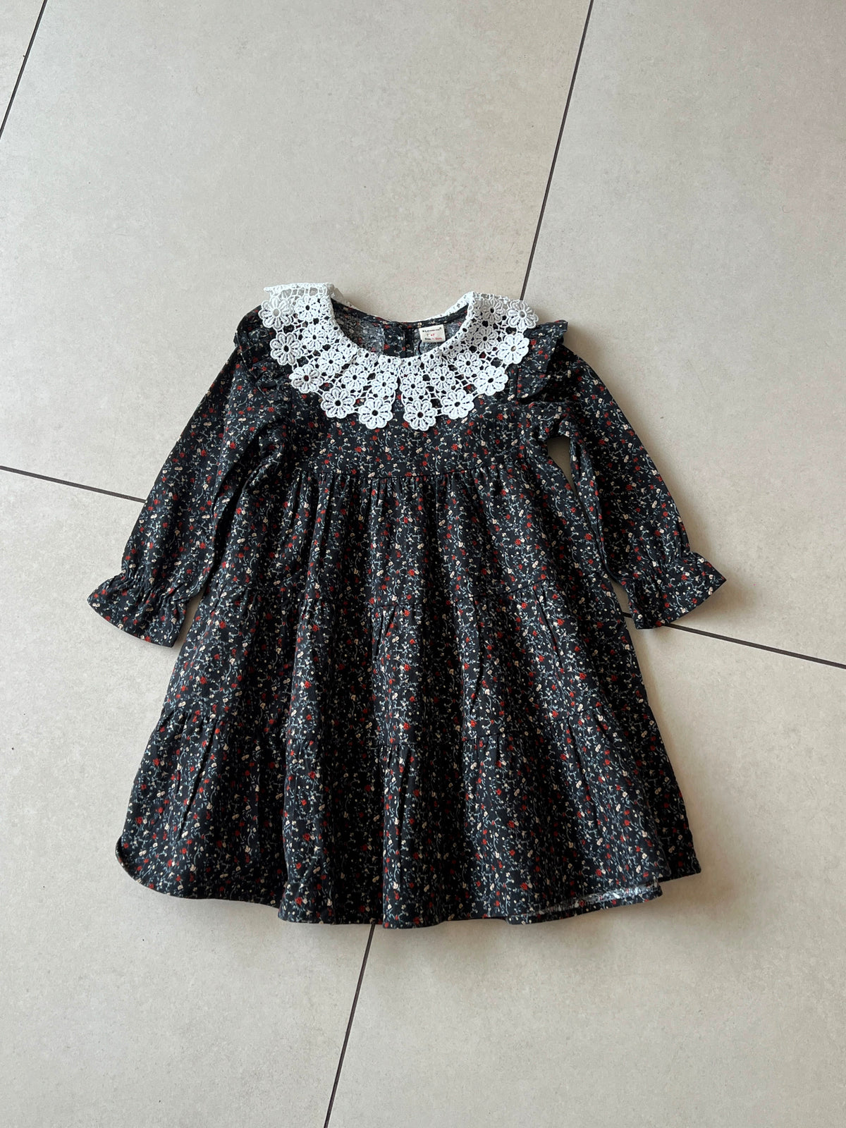 Casual Cotton Tiered Frock for Girls | Ages 3–7, pocket detail, aataa kidd