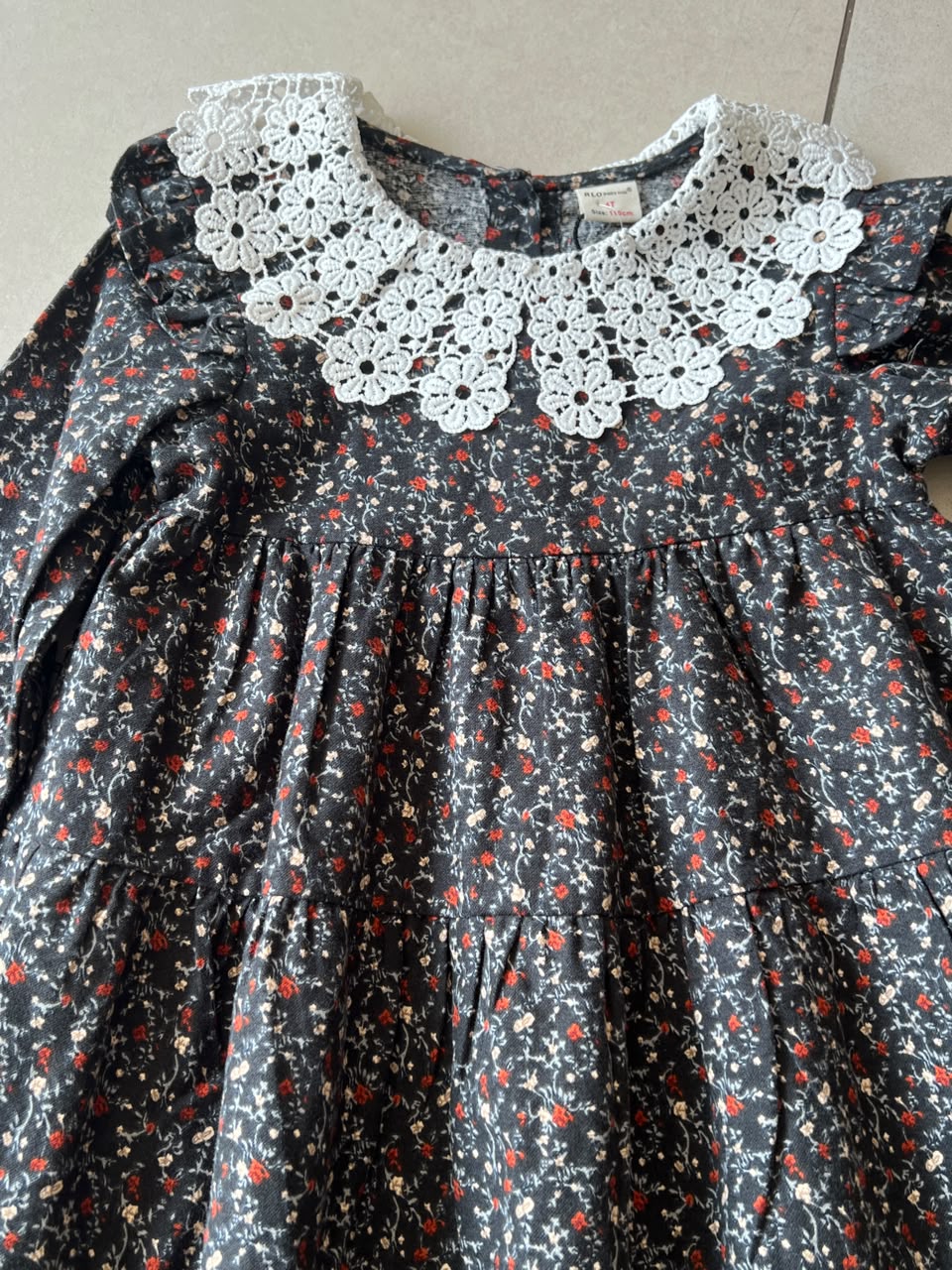 Casual Cotton Tiered Frock for Girls | Ages 3–7, close-up texture, aataa kidd