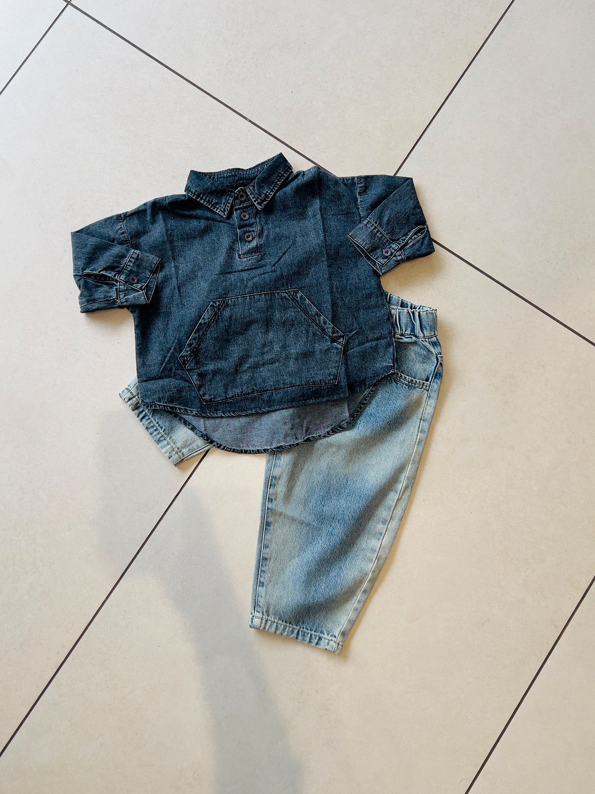 Classic Button-Down Casual Shirt for Boys | Ages 1–6, flat lay, aataa kidd