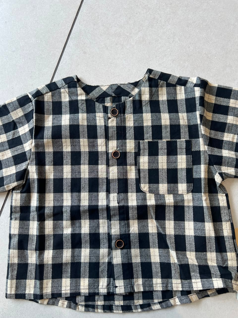 Classic Button-Down Casual Shirt for Boys | Ages 1–6, front view, aataa kidd