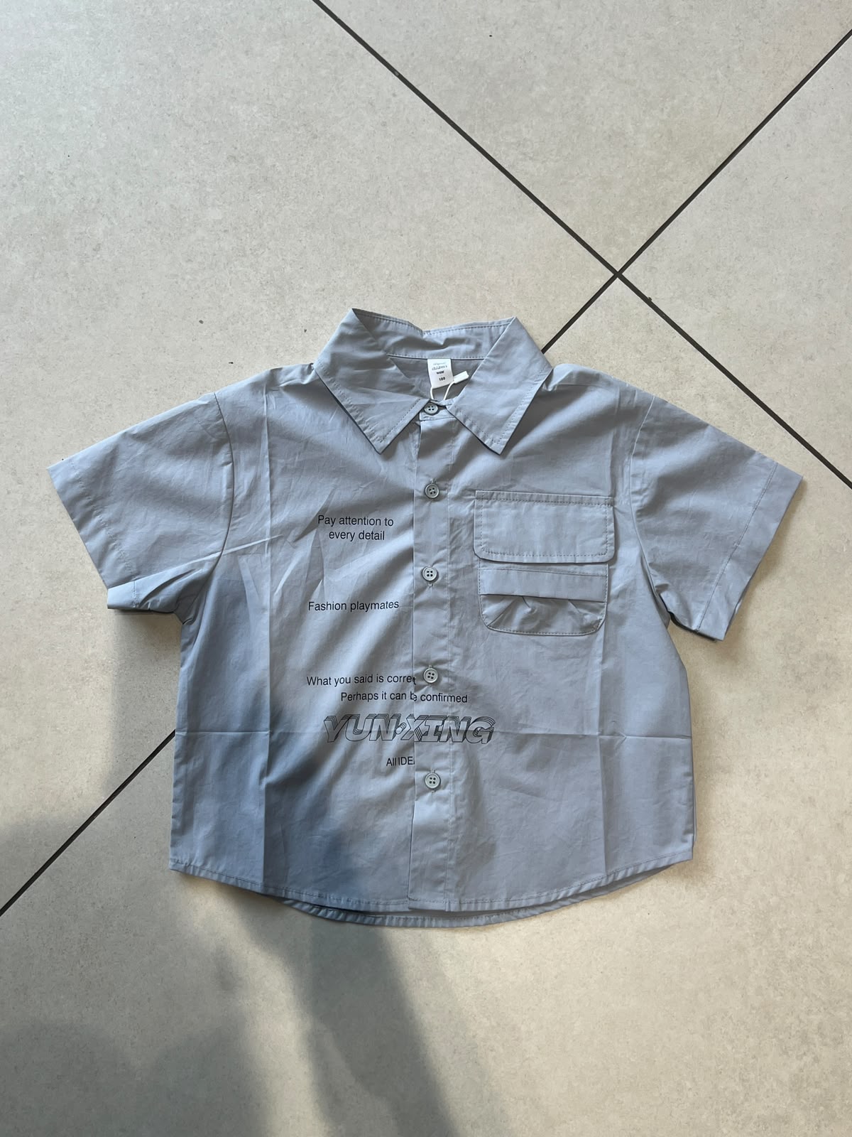 Classic Button-Down Casual Shirt for Boys | Ages 2–4, close-up texture, aataa kidd