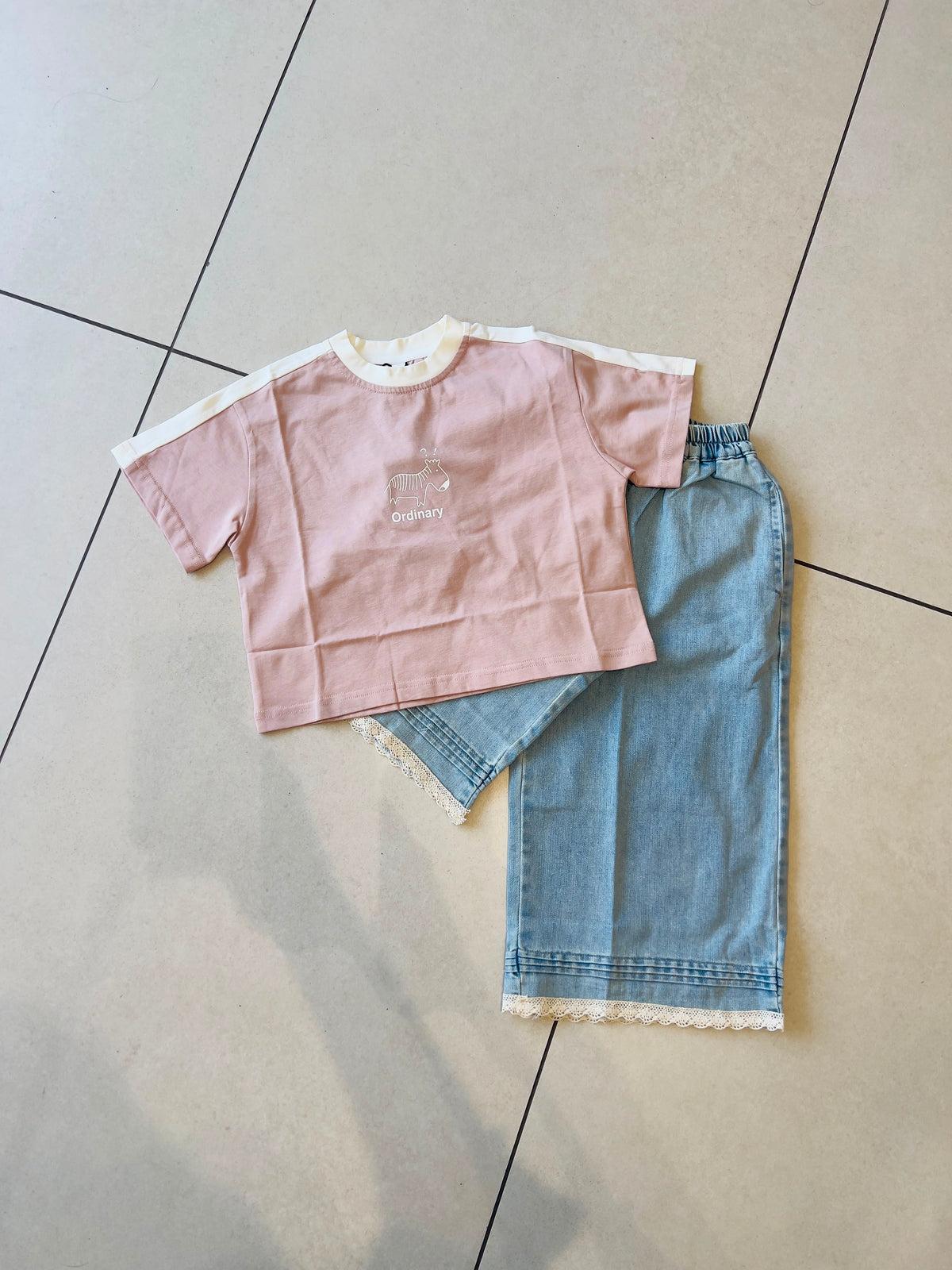 Everyday Crewneck Graphic Cotton T-Shirt for Kids | Ages 2–6, cuff detail, aataa kidd