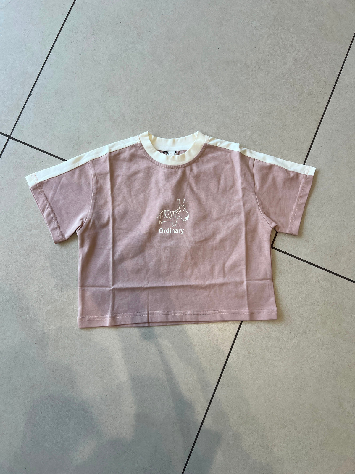 Everyday Crewneck Graphic Cotton T-Shirt for Kids | Ages 2–6, collar detail, aataa kidd