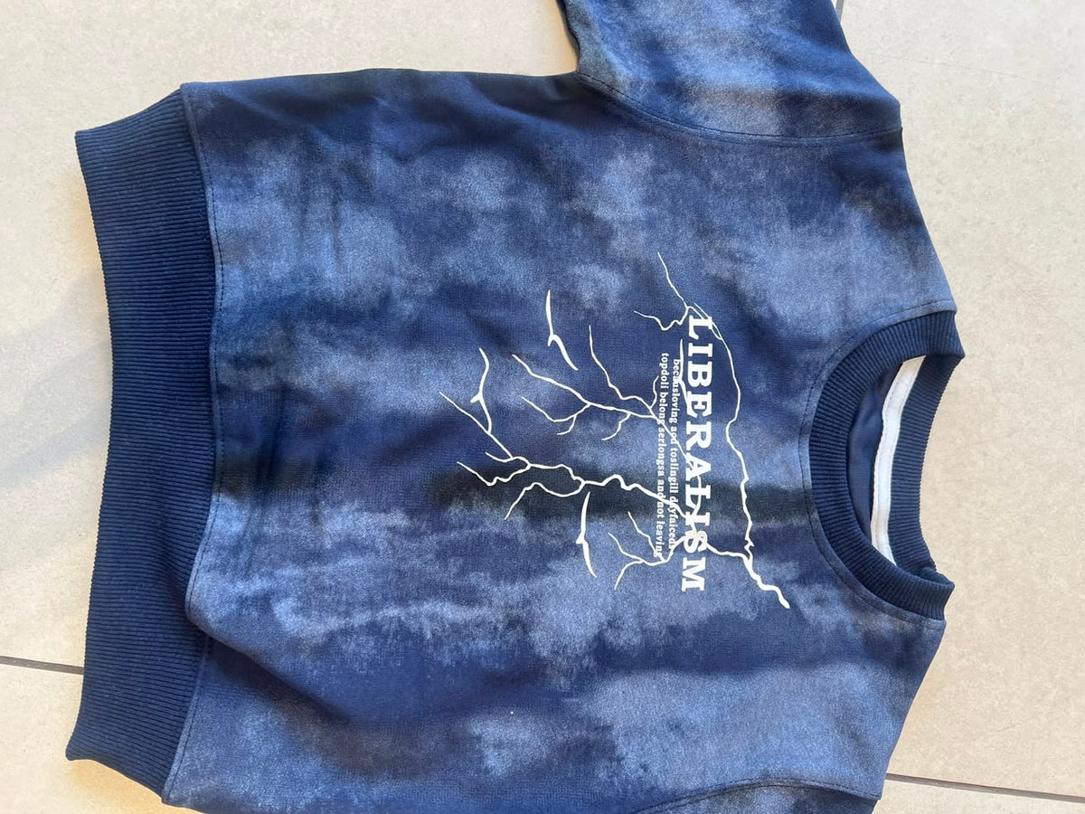 Everyday Crewneck Graphic Cotton T-Shirt for Kids | Ages 3–8, back view, aataa kidd