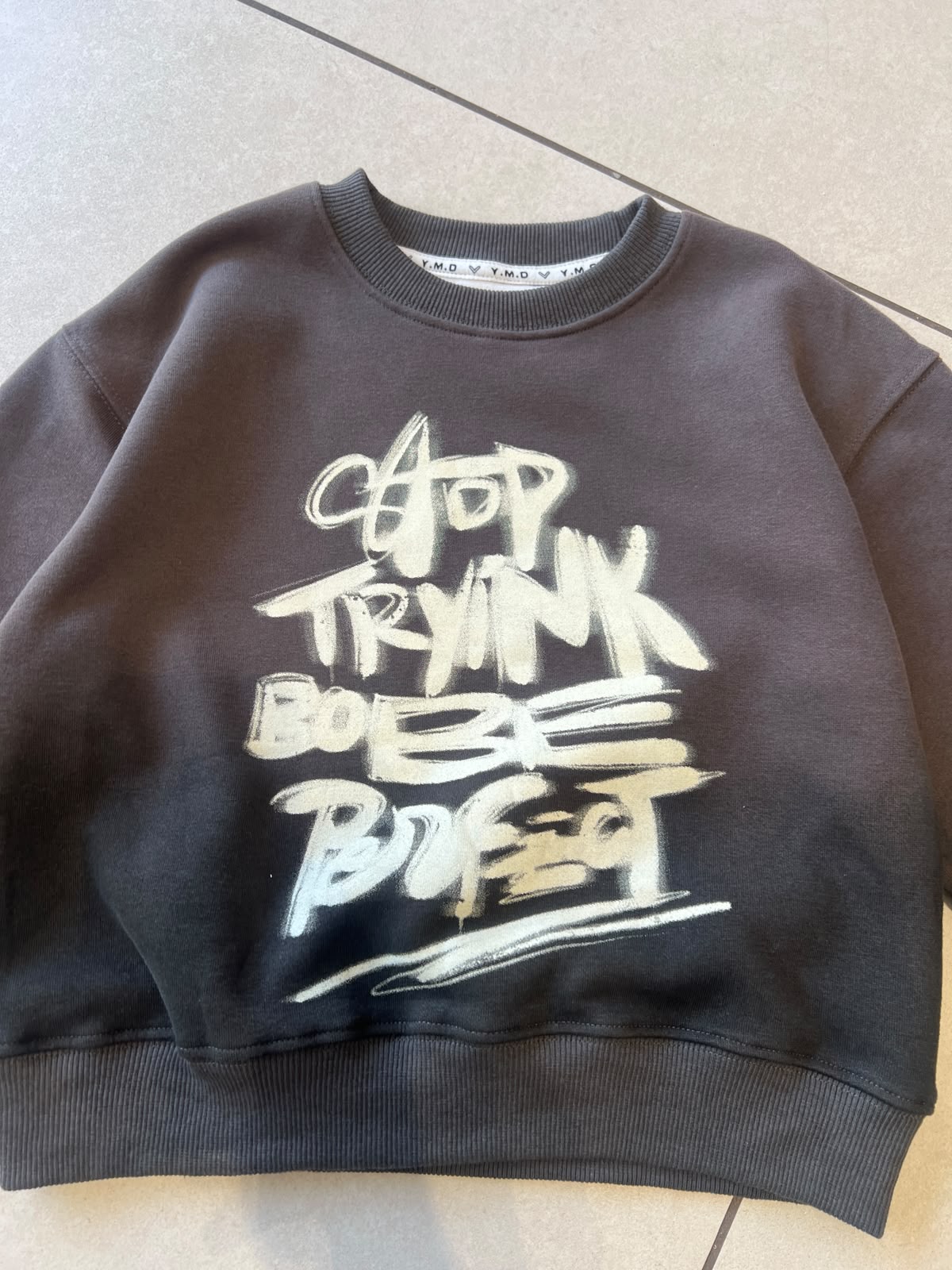 Everyday Crewneck Graphic Cotton T-Shirt for Kids | Ages 3–8, cuff detail, aataa kidd