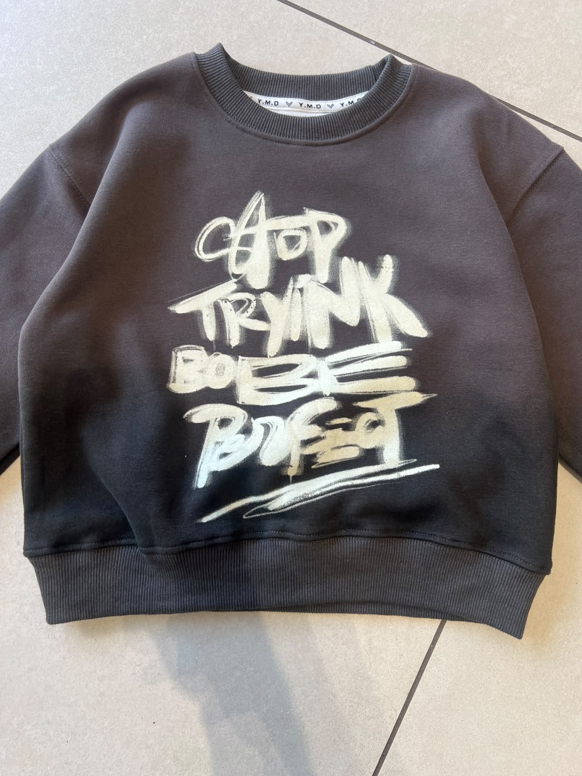 Everyday Crewneck Graphic Cotton T-Shirt for Kids | Ages 3–8, back view, aataa kidd