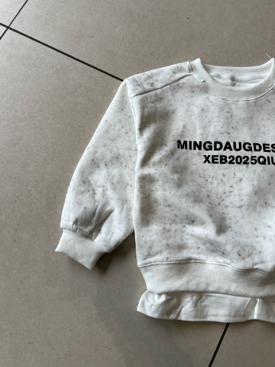 Everyday Crewneck Graphic Cotton T-Shirt for Kids | Ages 3–8, close-up texture, aataa kidd