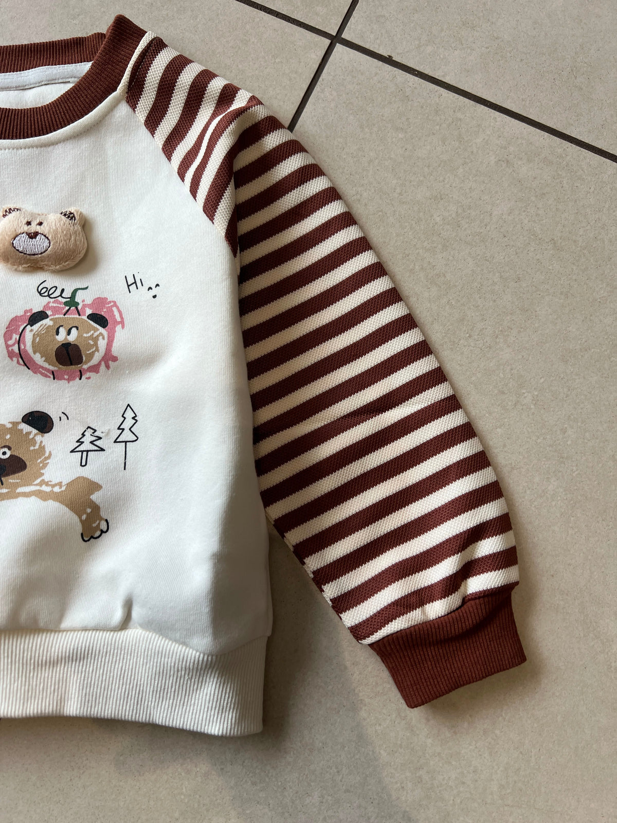 Everyday Crewneck Graphic Cotton T-Shirt for Kids | Ages 1–5, hem detail, aataa kidd