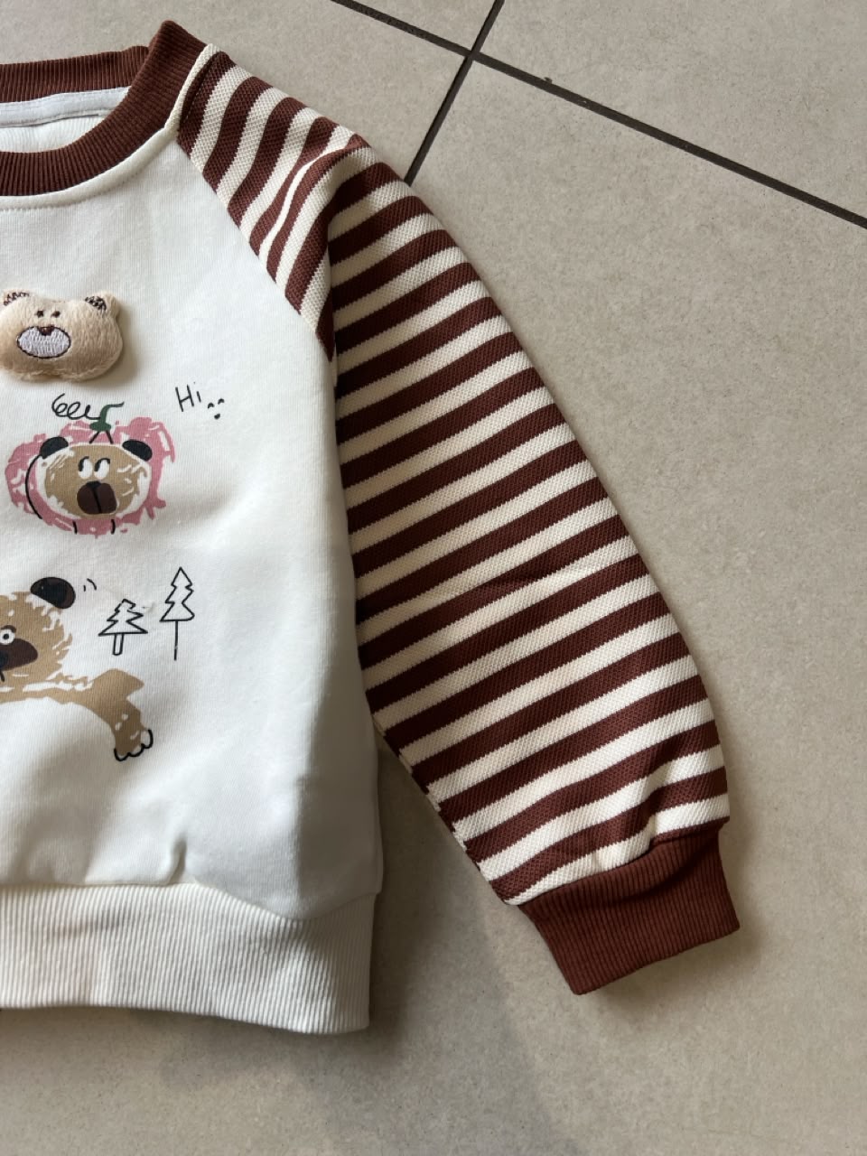 Everyday Crewneck Graphic Cotton T-Shirt for Kids | Ages 1–5, detail view, aataa kidd