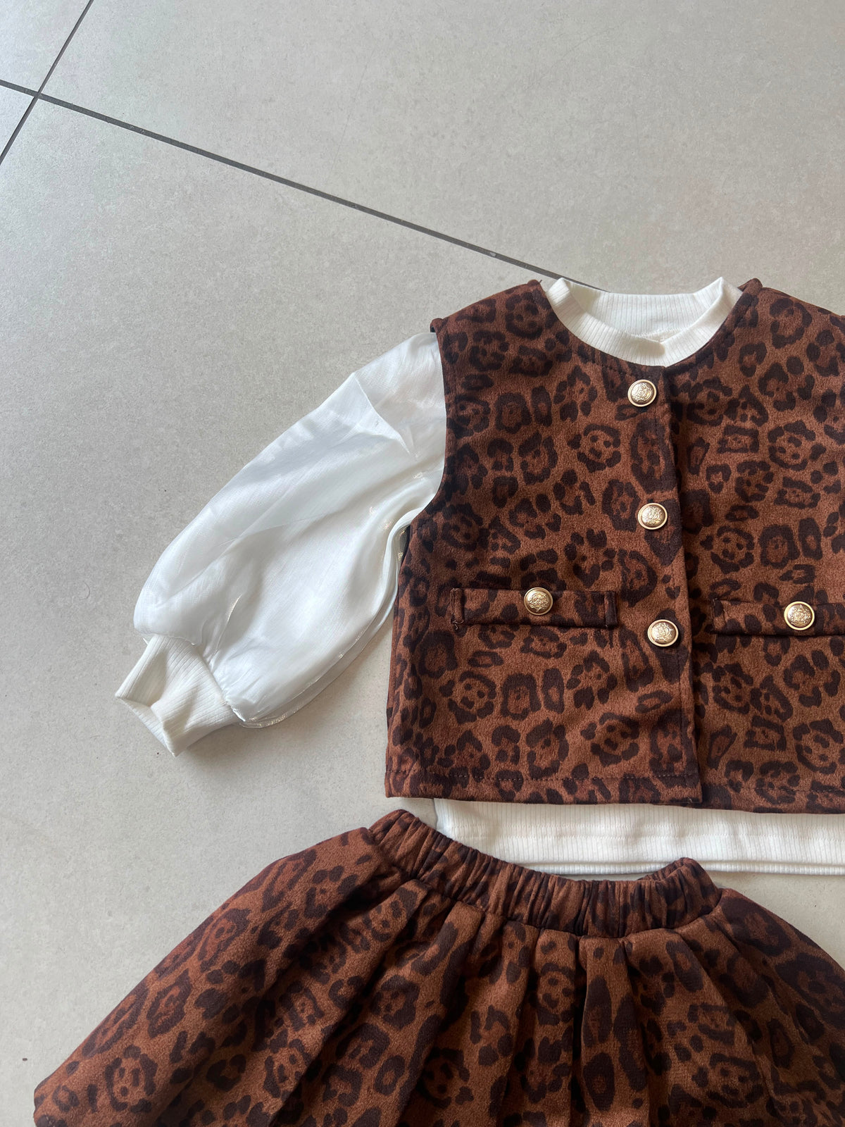 Coordinated Top and Bottom Casual Set for Girls | Ages 2–5, cuff detail, aataa kidd