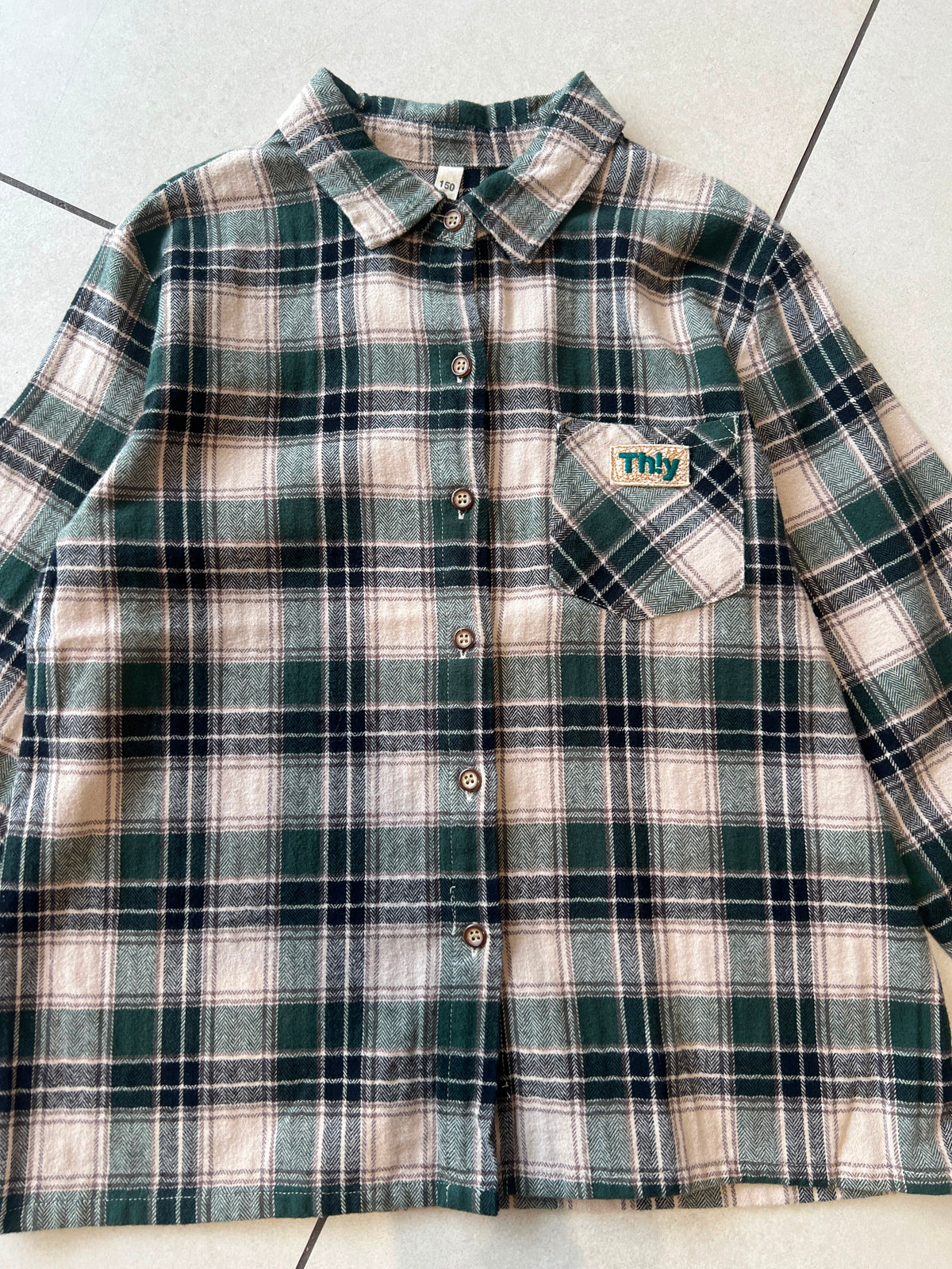 Classic Button-Down Casual Shirt for Boys | Ages 7–8, hem detail, aataa kidd