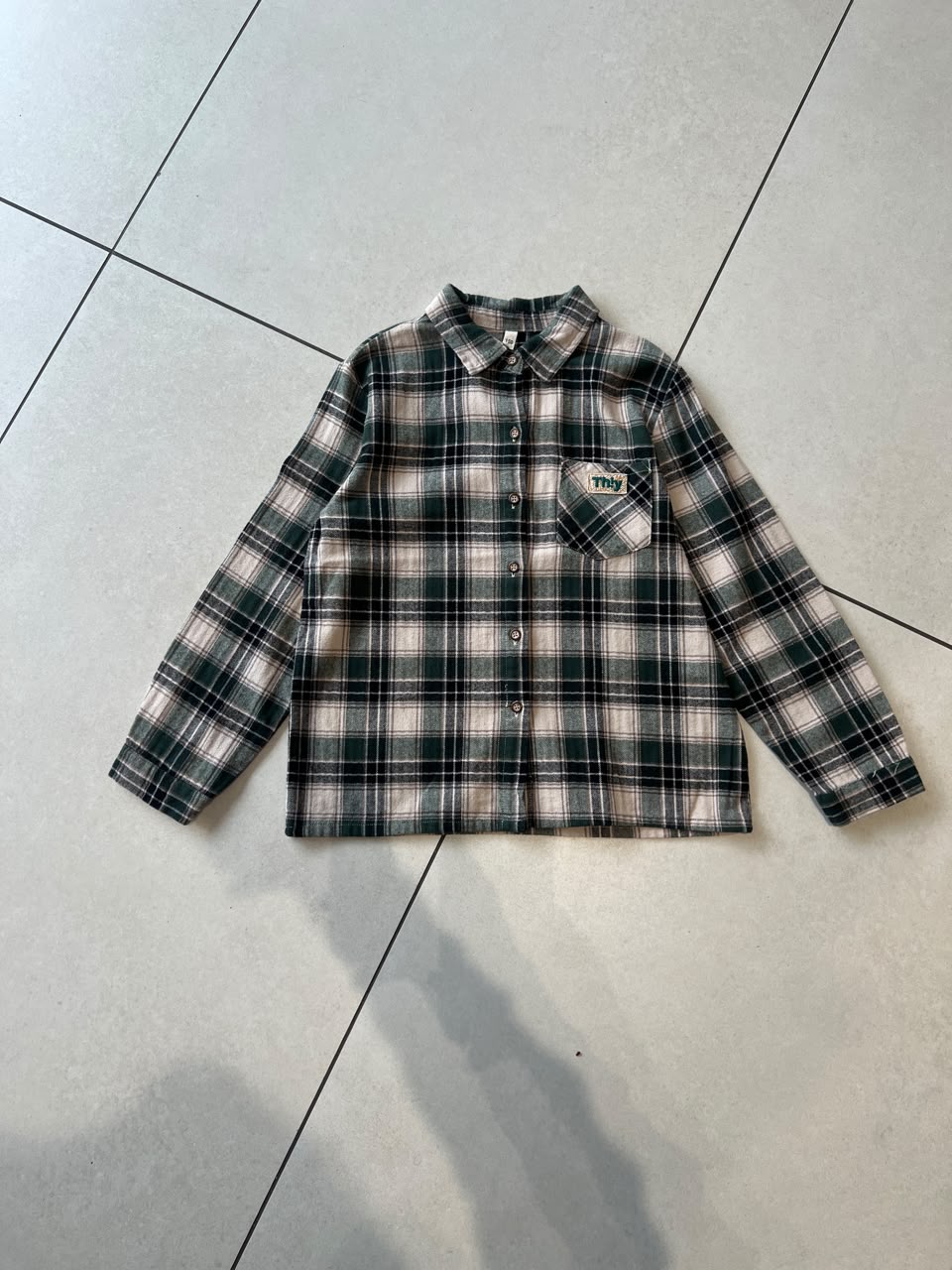 Classic Button-Down Casual Shirt for Boys | Ages 7–8, close-up texture, aataa kidd