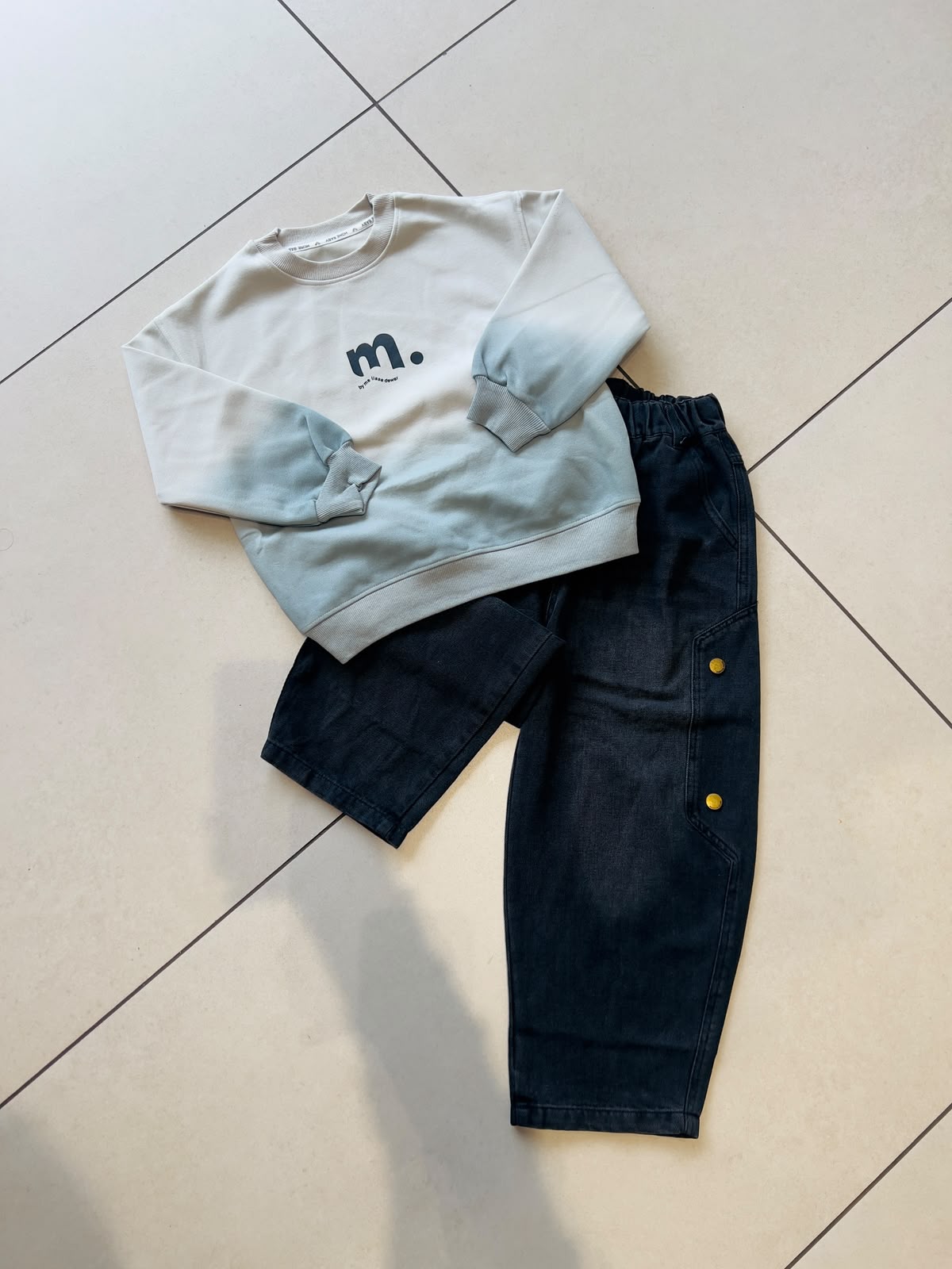 Everyday Crewneck Graphic Cotton T-Shirt for Kids | Ages 3–8, cuff detail, aataa kidd