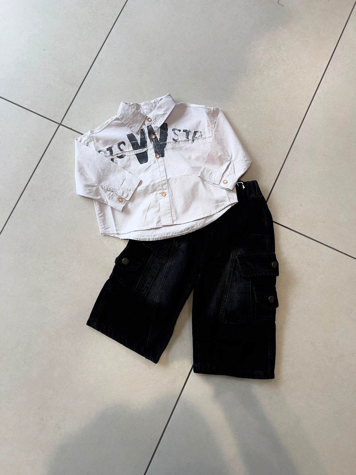 Classic Button-Down Casual Shirt for Boys | Ages 1–6, flat lay, aataa kidd