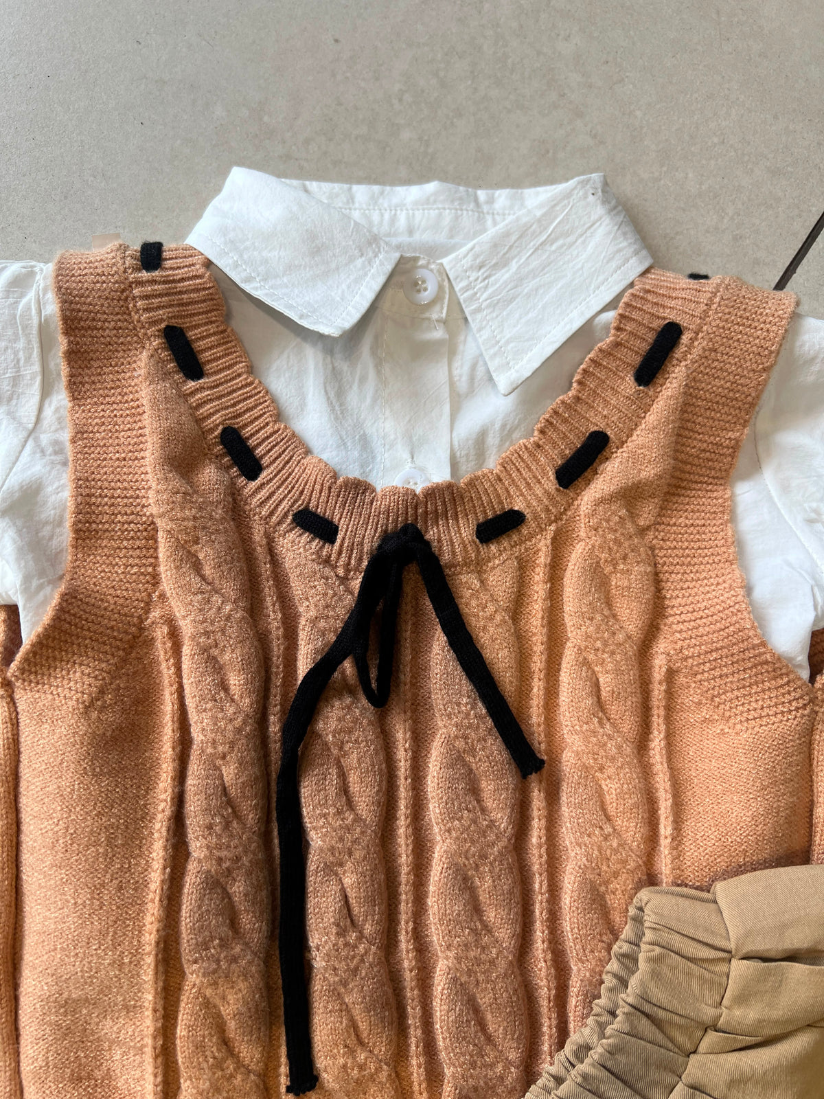 Coordinated Top and Bottom Casual Set for Girls | Ages 1–6, collar detail, aataa kidd
