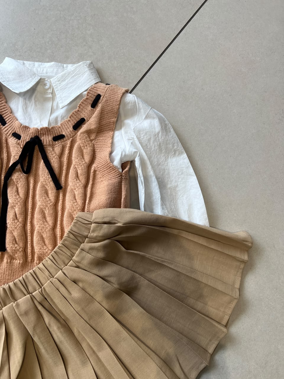 Coordinated Top and Bottom Casual Set for Girls | Ages 1–6, detail view, aataa kidd