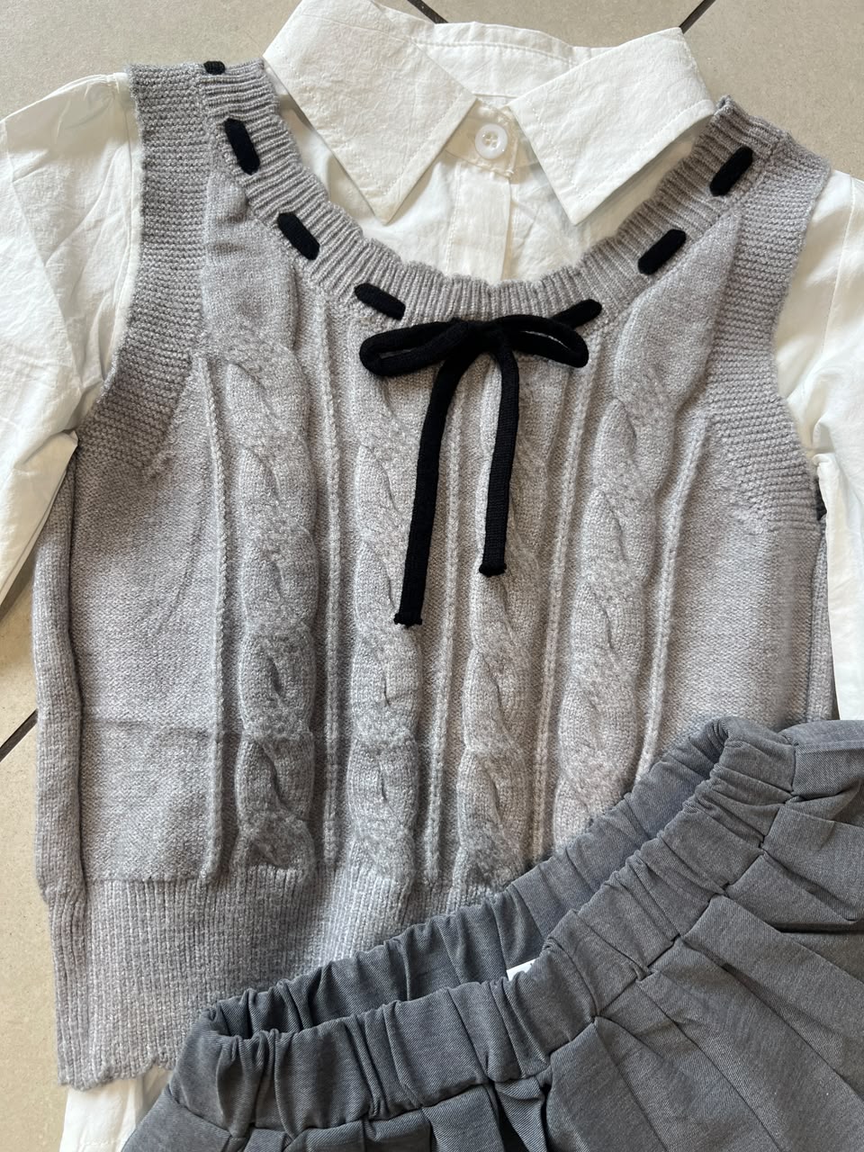 Coordinated Top and Bottom Casual Set for Girls | Ages 3–6, back view, aataa kidd