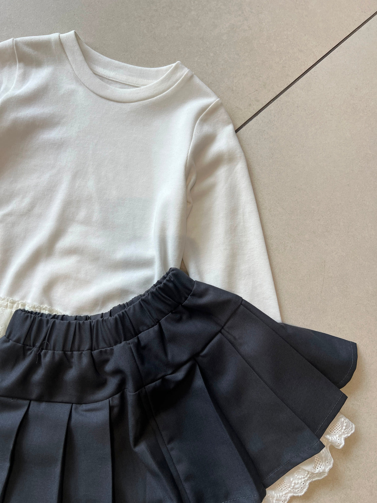 Coordinated Top and Bottom Casual Set for Girls | Ages 1–6, collar detail, aataa kidd