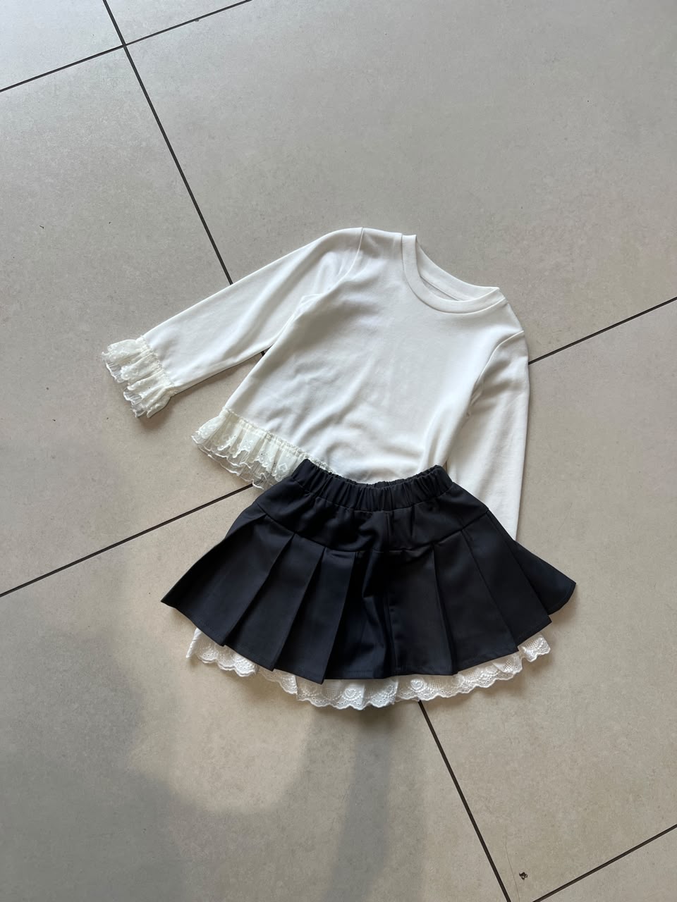 Coordinated Top and Bottom Casual Set for Girls | Ages 1–6, close-up texture, aataa kidd