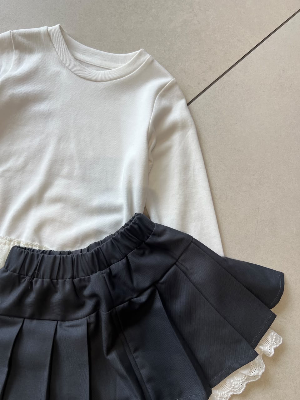 Coordinated Top and Bottom Casual Set for Girls | Ages 1–6, detail view, aataa kidd