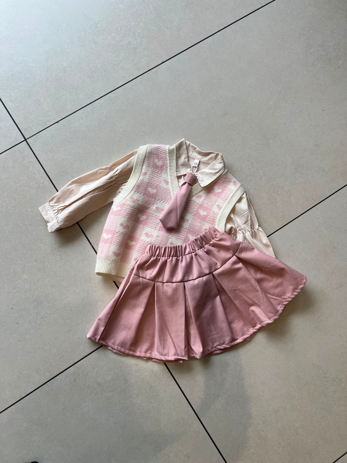 Coordinated Top and Bottom Casual Set for Girls | Ages 4–5, view 14, aataa kidd
