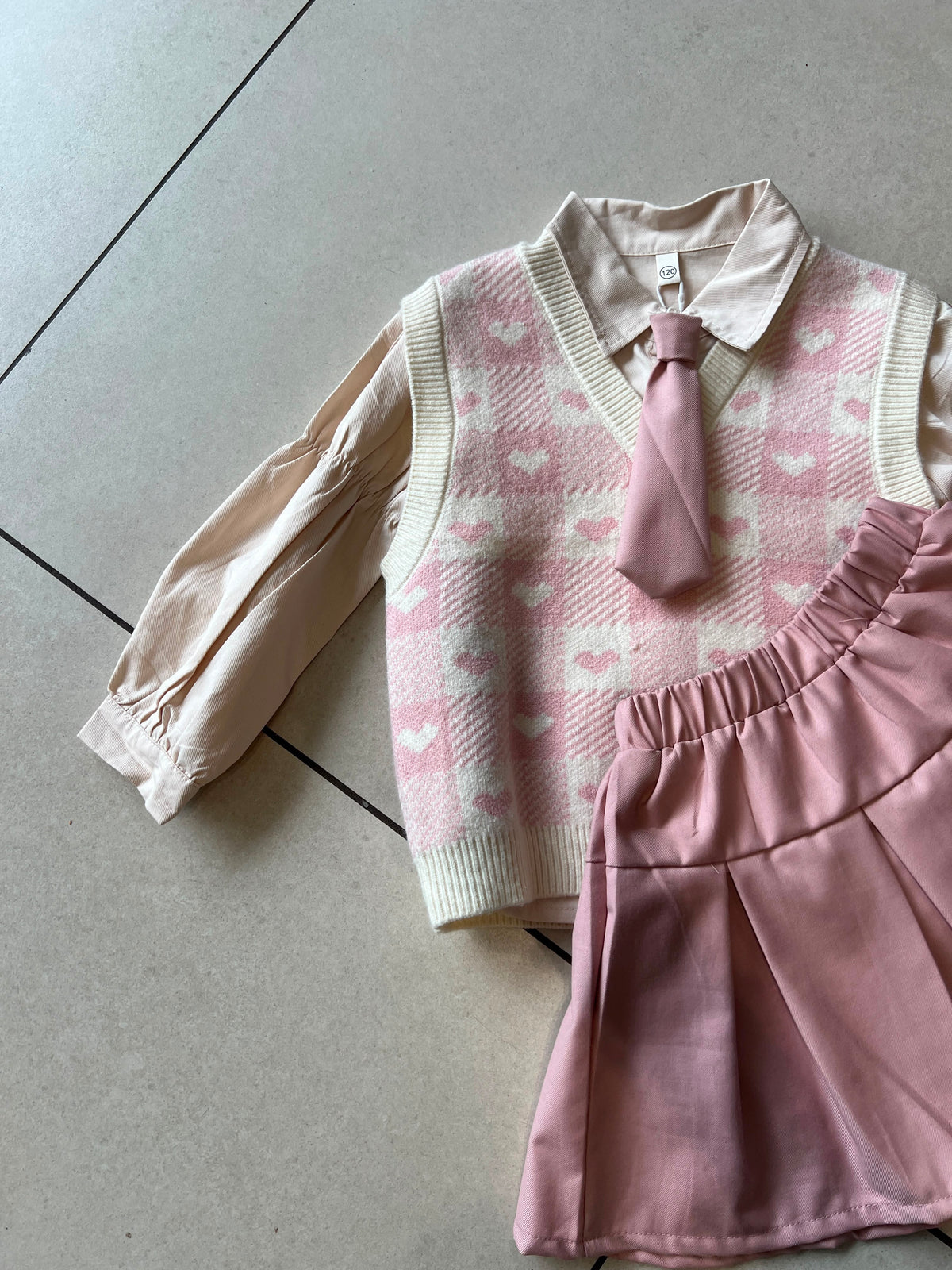 Coordinated Top and Bottom Casual Set for Girls | Ages 4–5, view 13, aataa kidd