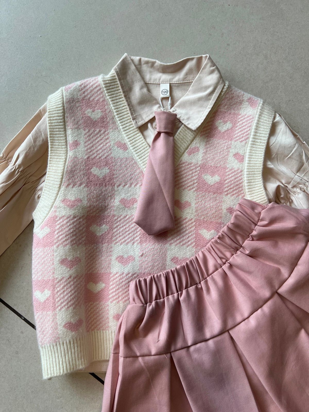 Coordinated Top and Bottom Casual Set for Girls | Ages 4–5, view 11, aataa kidd