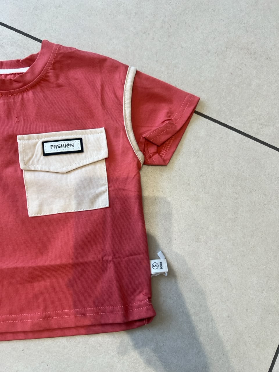 Everyday Crewneck Graphic Cotton T-Shirt for Kids | Ages 1–6, detail view, aataa kidd