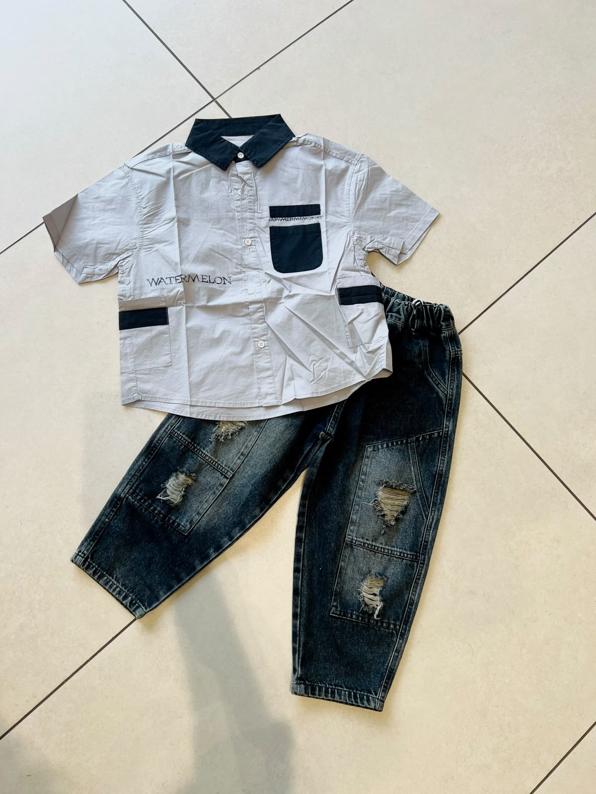 Classic Button-Down Casual Shirt for Boys | Ages 3–9, front view, aataa kidd