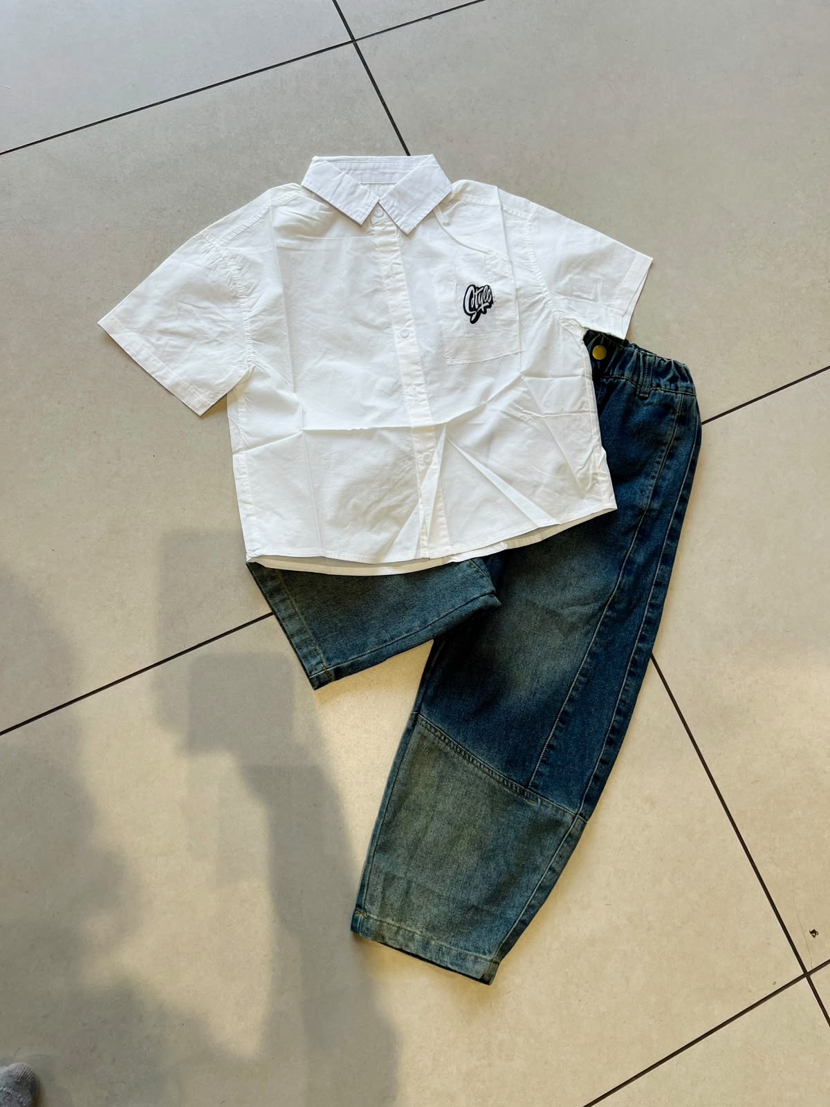 Classic Button-Down Casual Shirt for Boys | Ages 3–9, close-up texture, aataa kidd