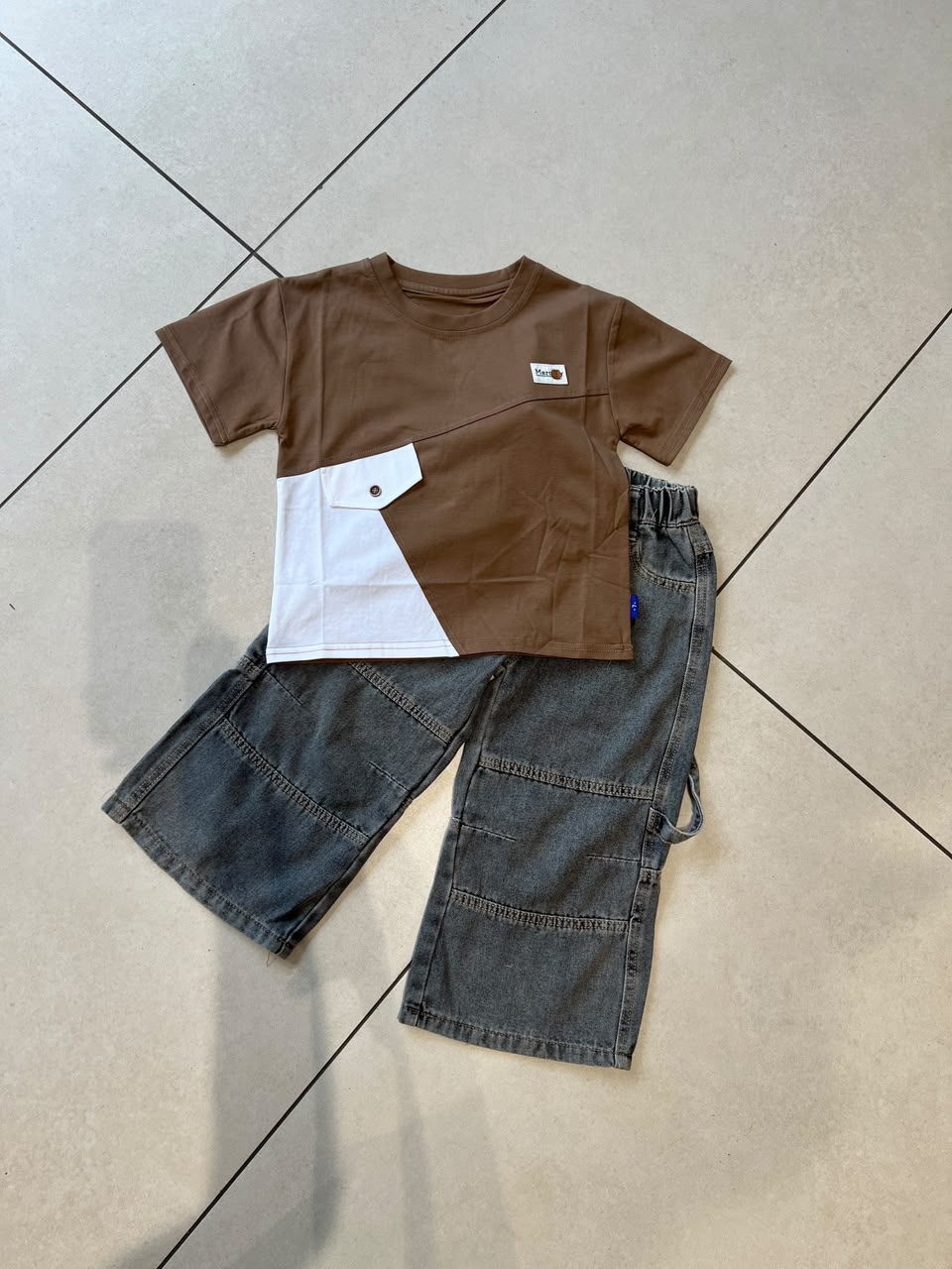 Everyday Crewneck Graphic Cotton T-Shirt for Kids | Ages 3–9, lifestyle view, aataa kidd