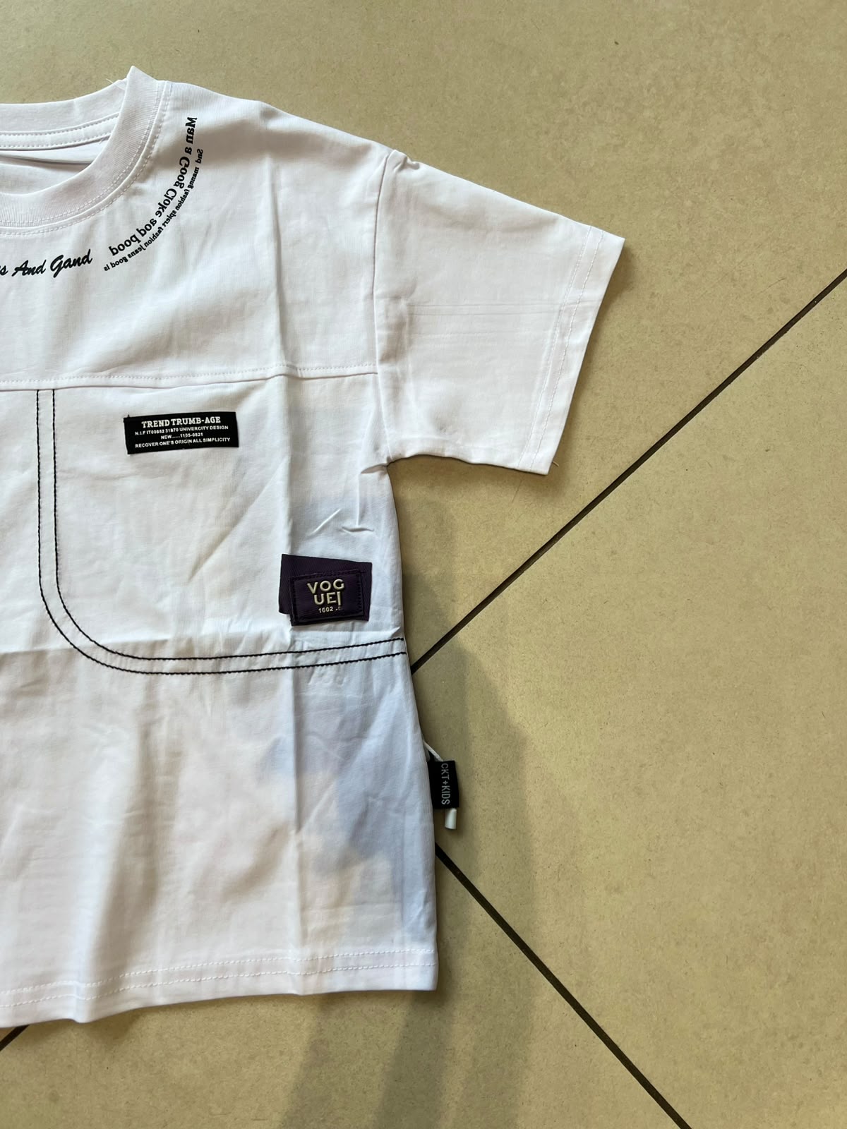 Everyday Crewneck Graphic Cotton T-Shirt for Kids | Ages 3–9, lifestyle view, aataa kidd