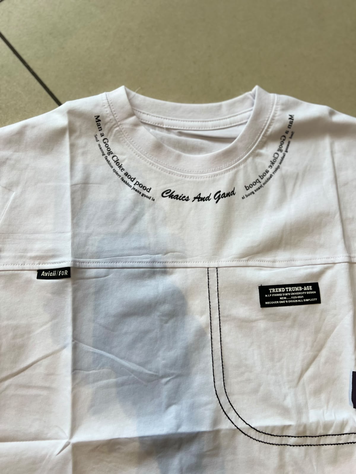 Everyday Crewneck Graphic Cotton T-Shirt for Kids | Ages 3–9, detail view, aataa kidd