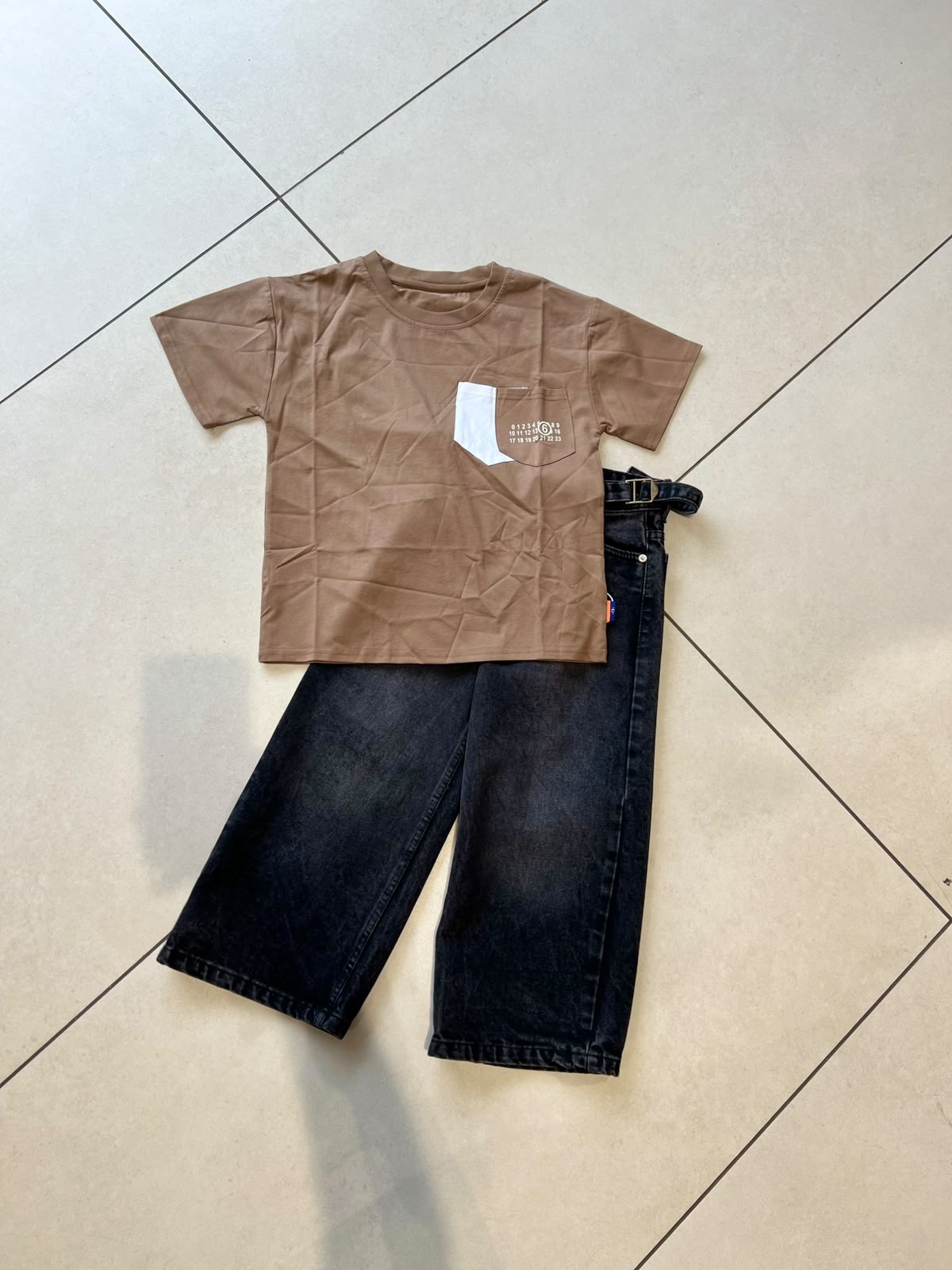 Everyday Crewneck Graphic Cotton T-Shirt for Kids | Ages 3–9, lifestyle view, aataa kidd