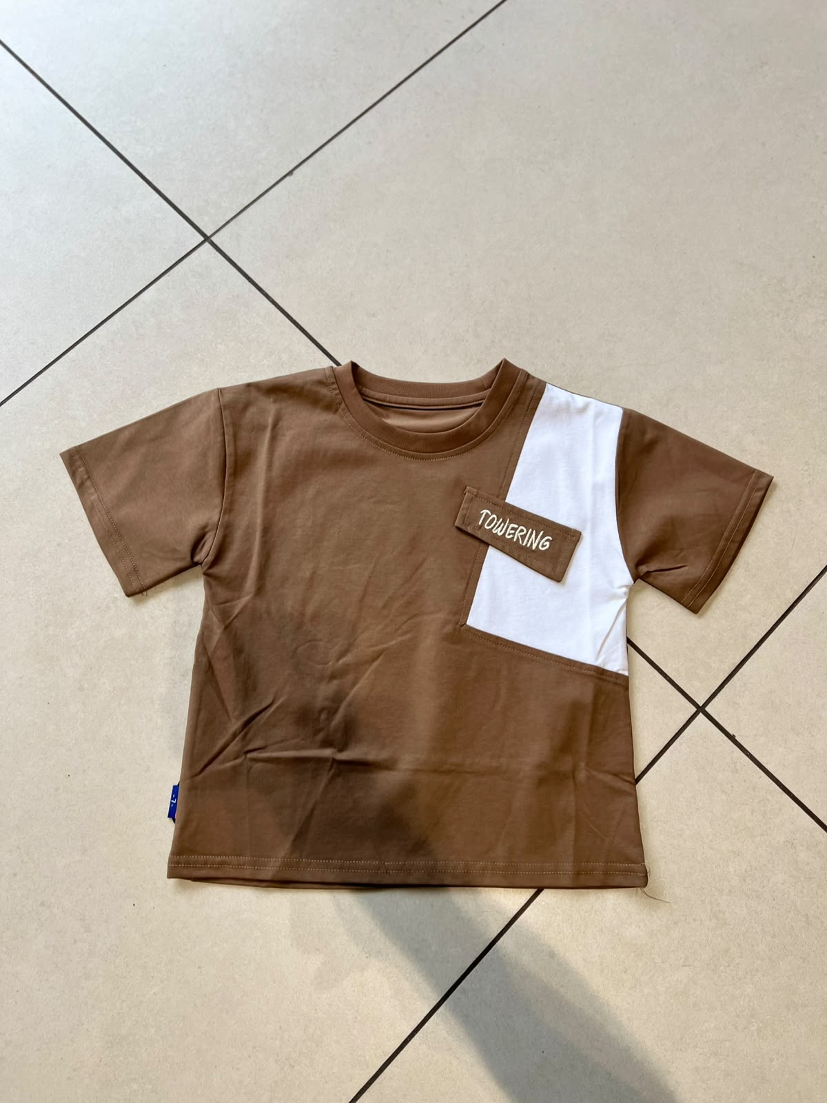 Everyday Crewneck Graphic Cotton T-Shirt for Kids | Ages 3–9, front view, aataa kidd