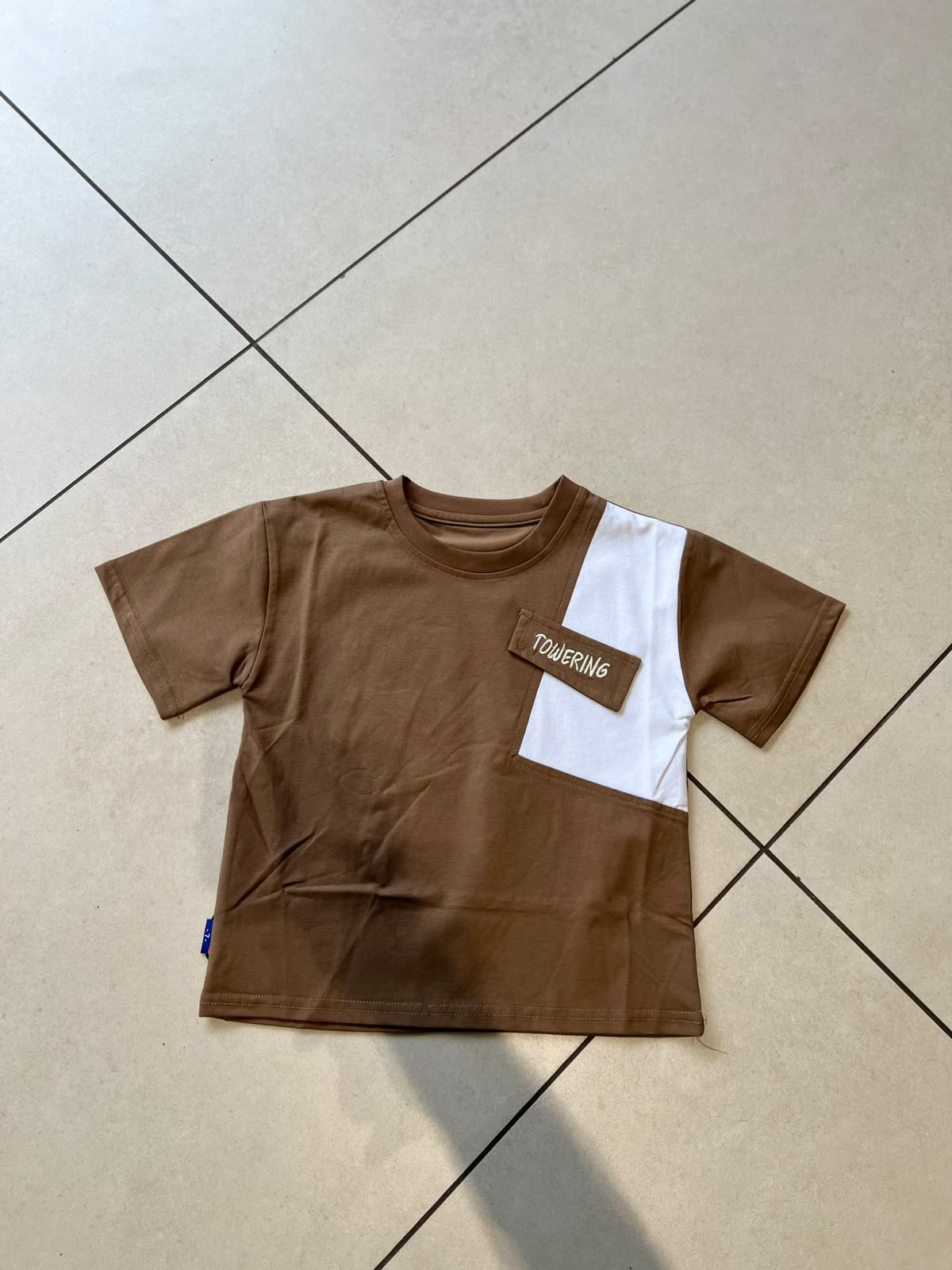 Everyday Crewneck Graphic Cotton T-Shirt for Kids | Ages 3–9, close-up texture, aataa kidd