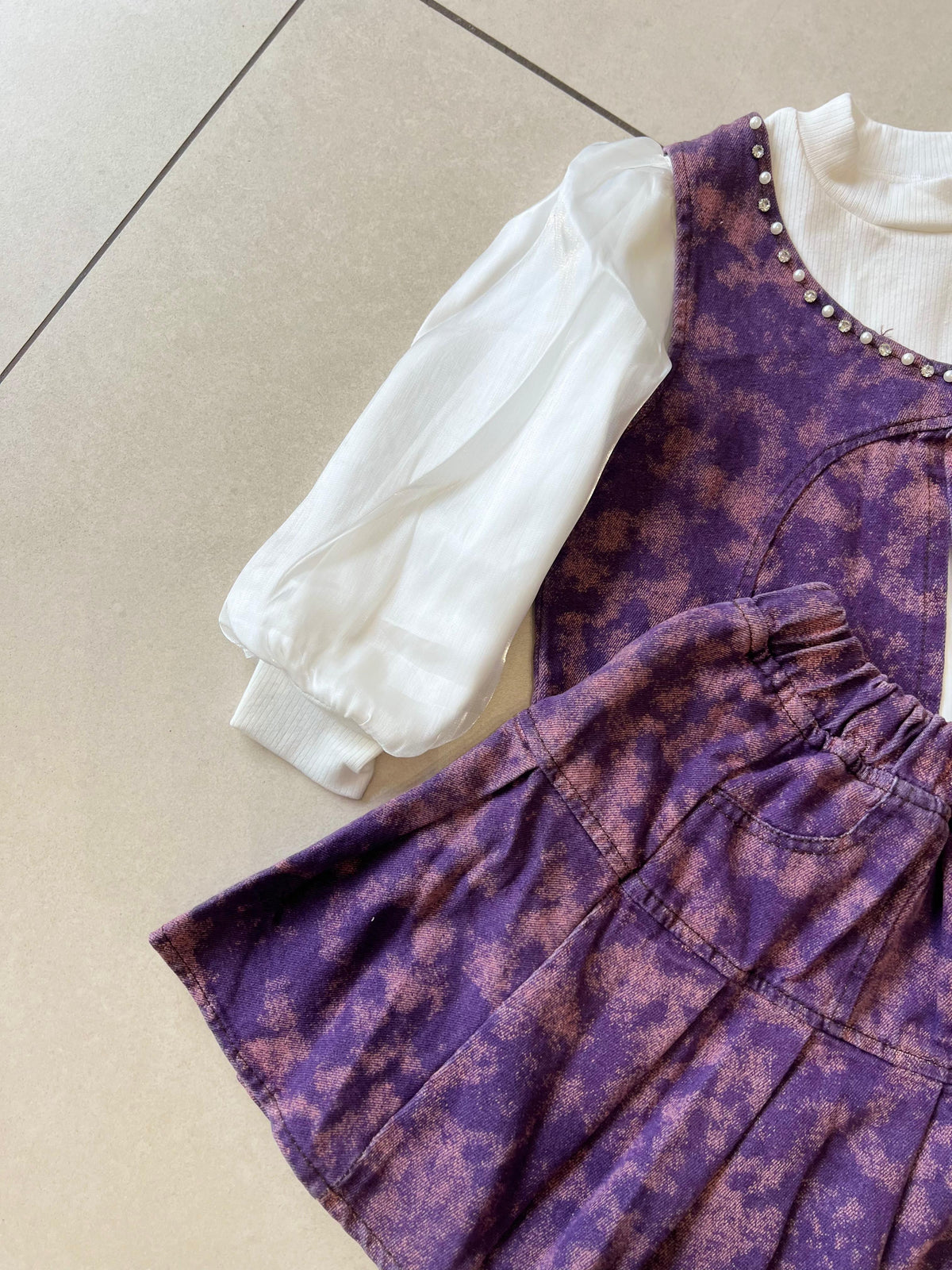 Coordinated Top and Bottom Casual Set for Girls | Ages 4–7, view 12, aataa kidd