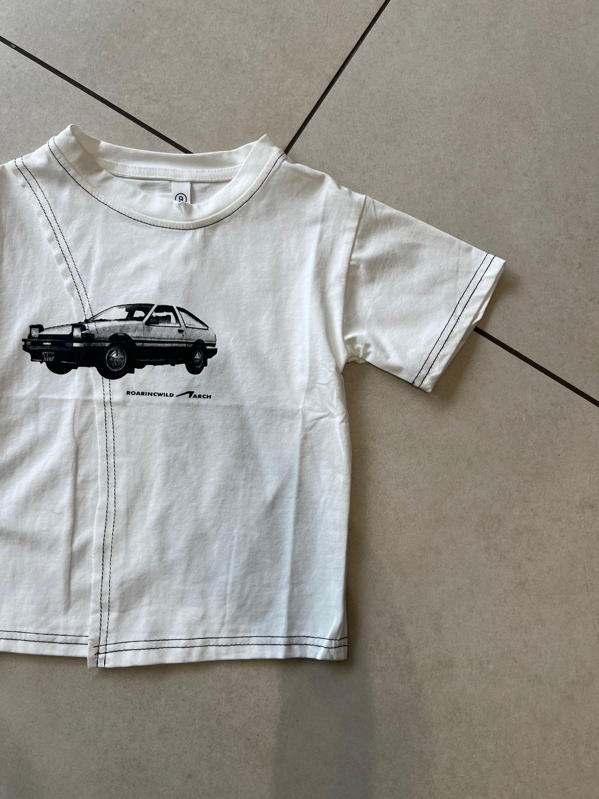 Everyday Crewneck Graphic Cotton T-Shirt for Kids | Ages 1–6, cuff detail, aataa kidd