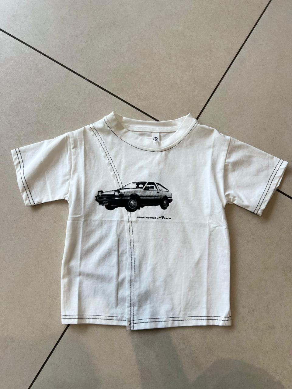 Everyday Crewneck Graphic Cotton T-Shirt for Kids | Ages 1–6, detail view, aataa kidd