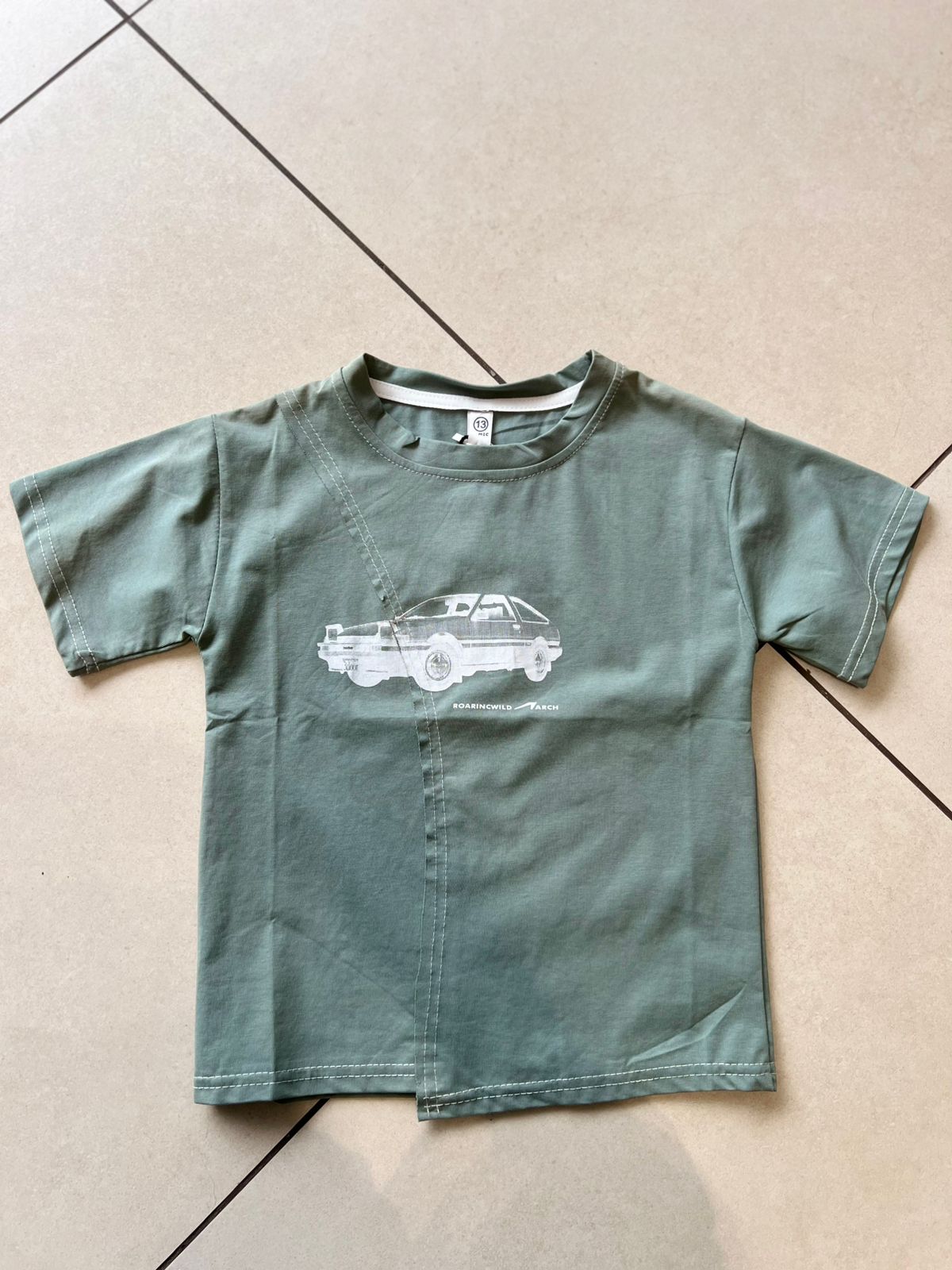 Everyday Crewneck Graphic Cotton T-Shirt for Kids | Ages 1–6, front view, aataa kidd