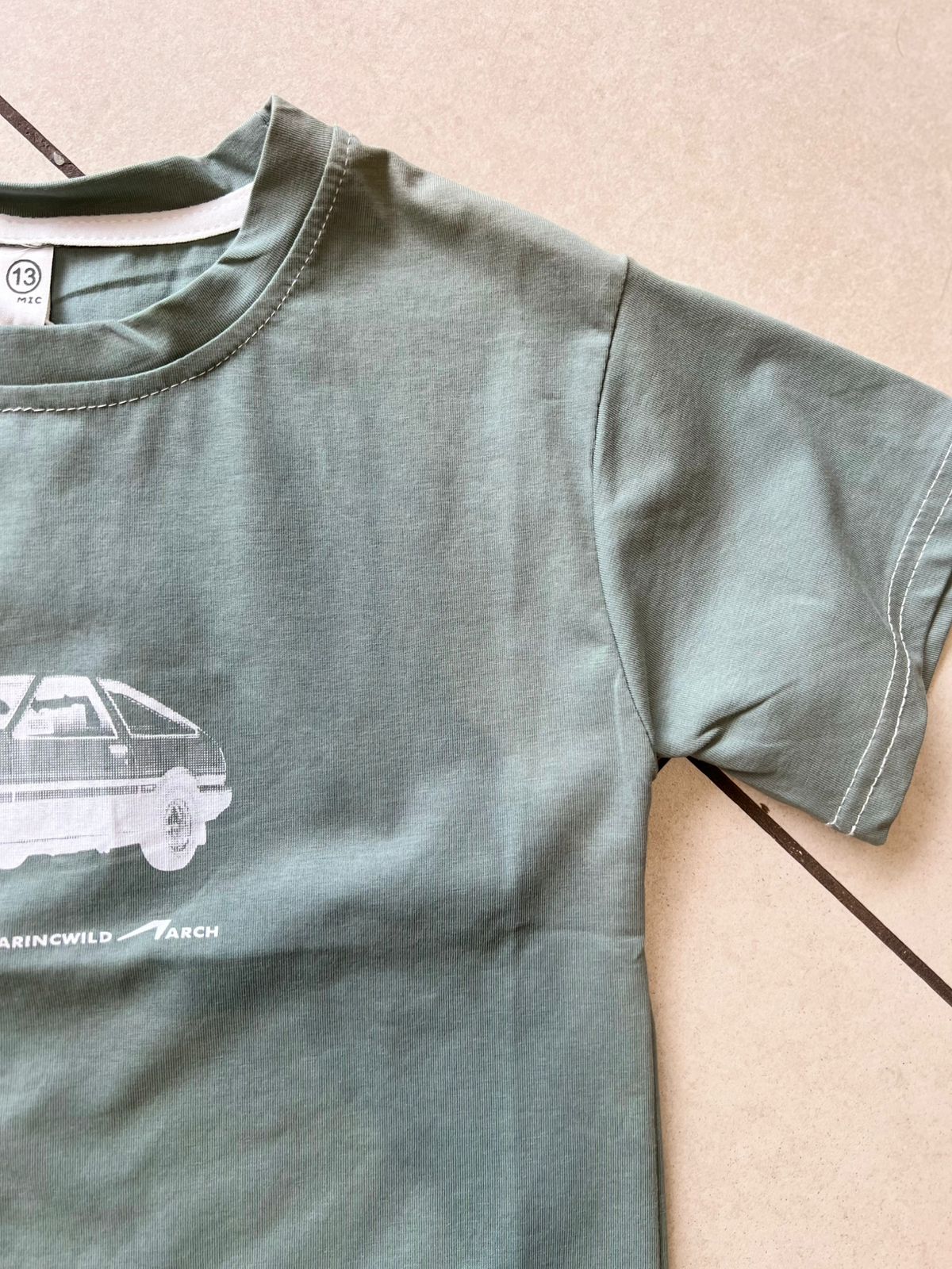 Everyday Crewneck Graphic Cotton T-Shirt for Kids | Ages 1–6, back view, aataa kidd