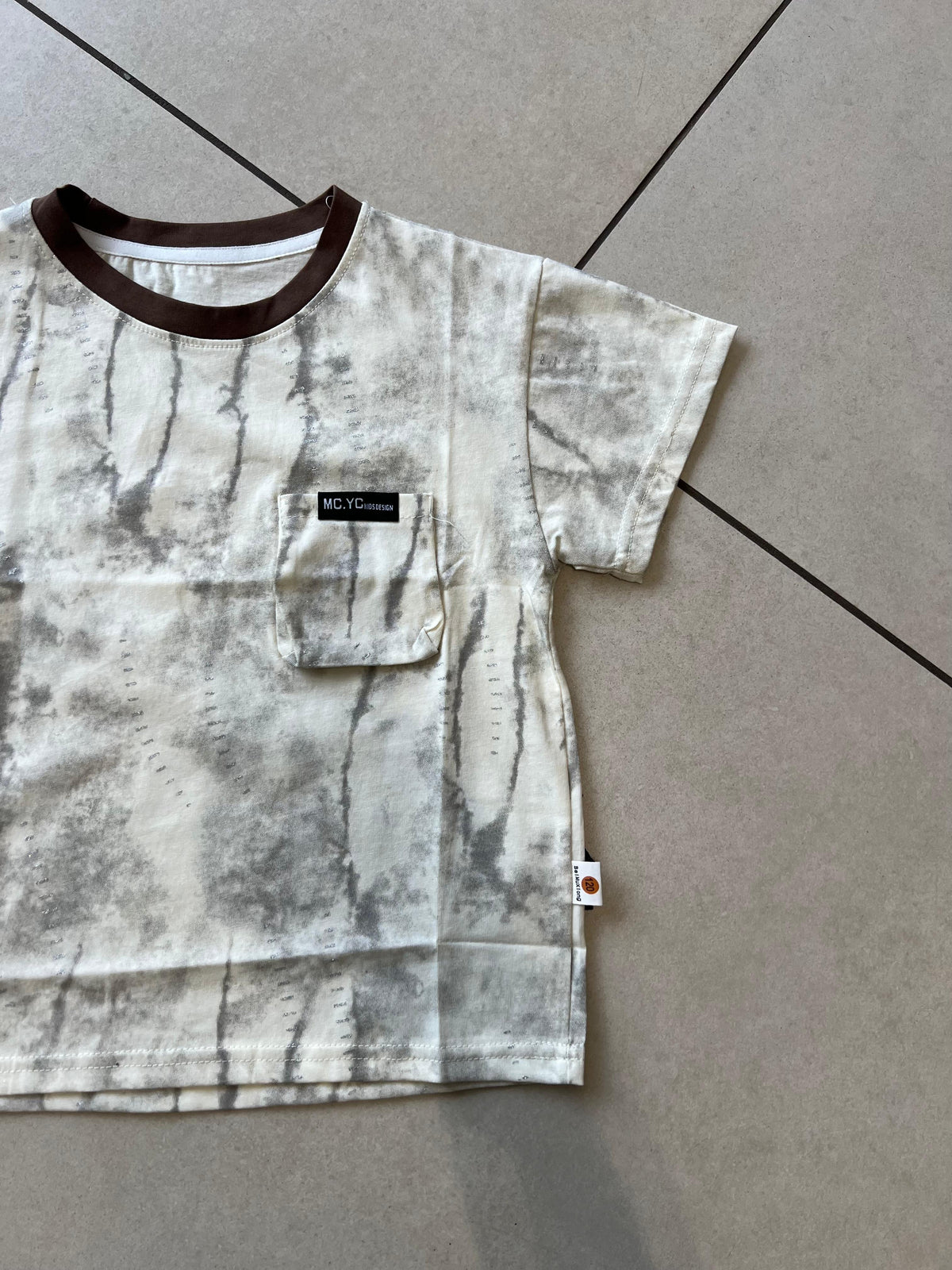 Everyday Crewneck Graphic Cotton T-Shirt for Kids | Ages 1–6, hem detail, aataa kidd