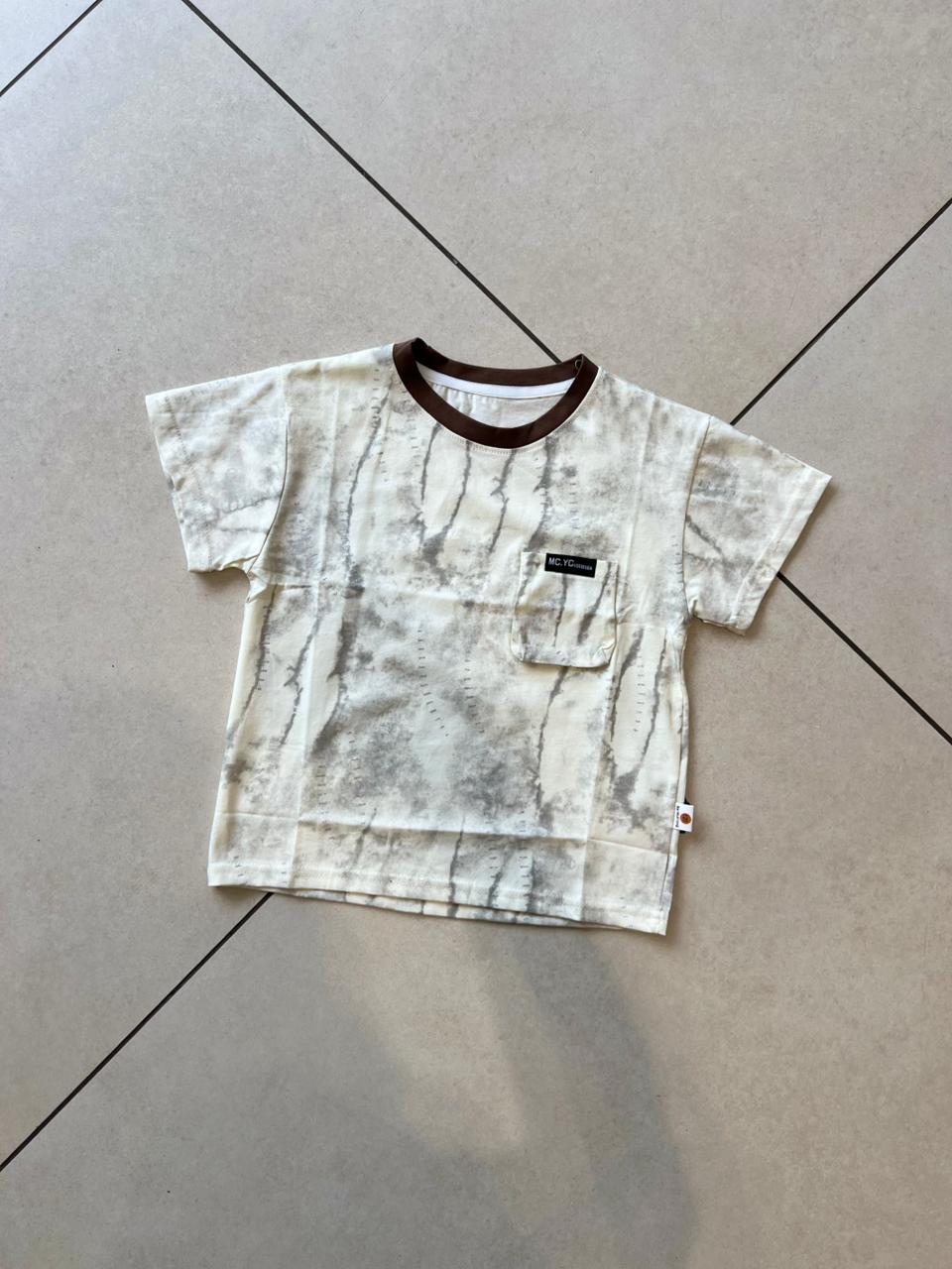 Everyday Crewneck Graphic Cotton T-Shirt for Kids | Ages 1–6, close-up texture, aataa kidd